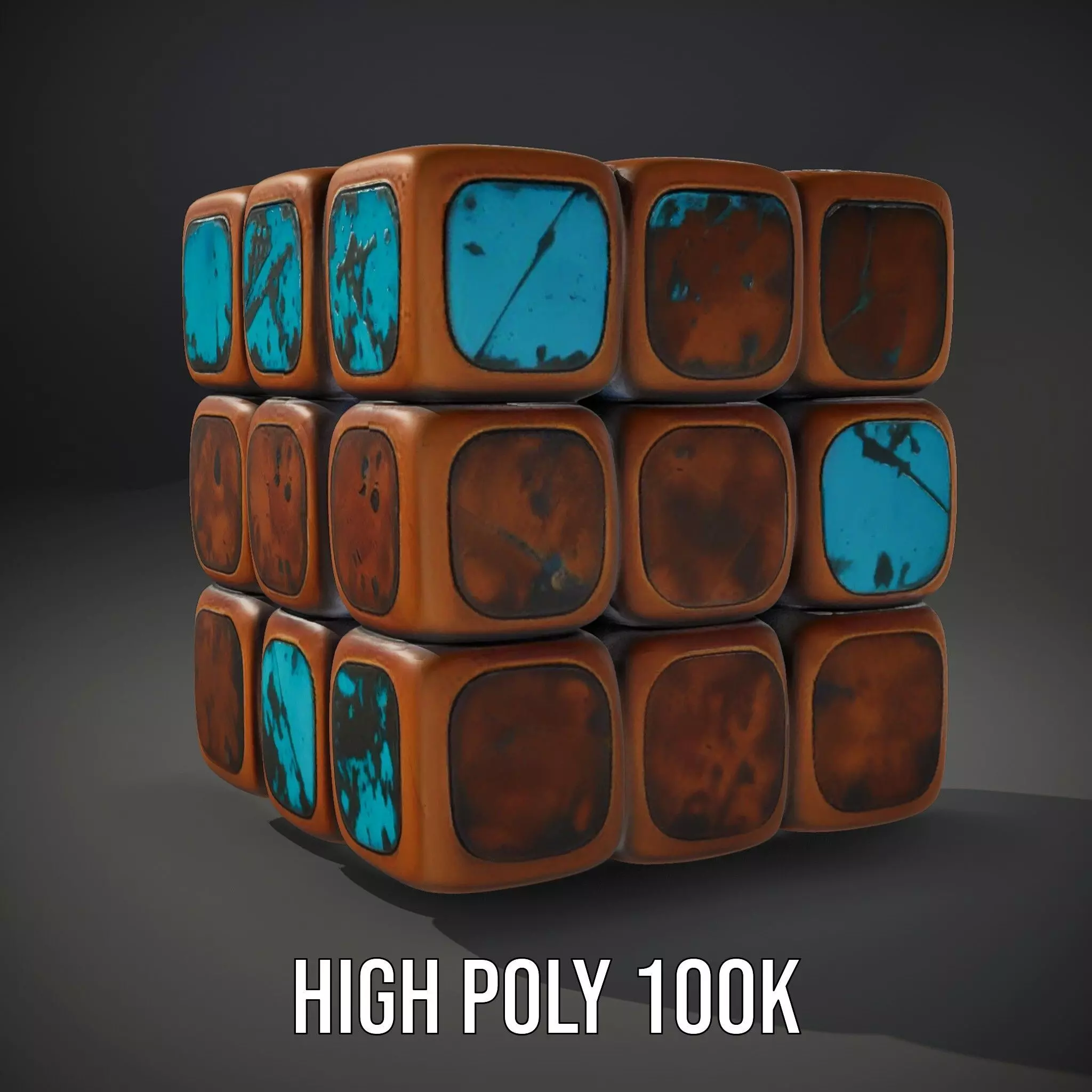 Vintage Copper Cube model pack Texture_15