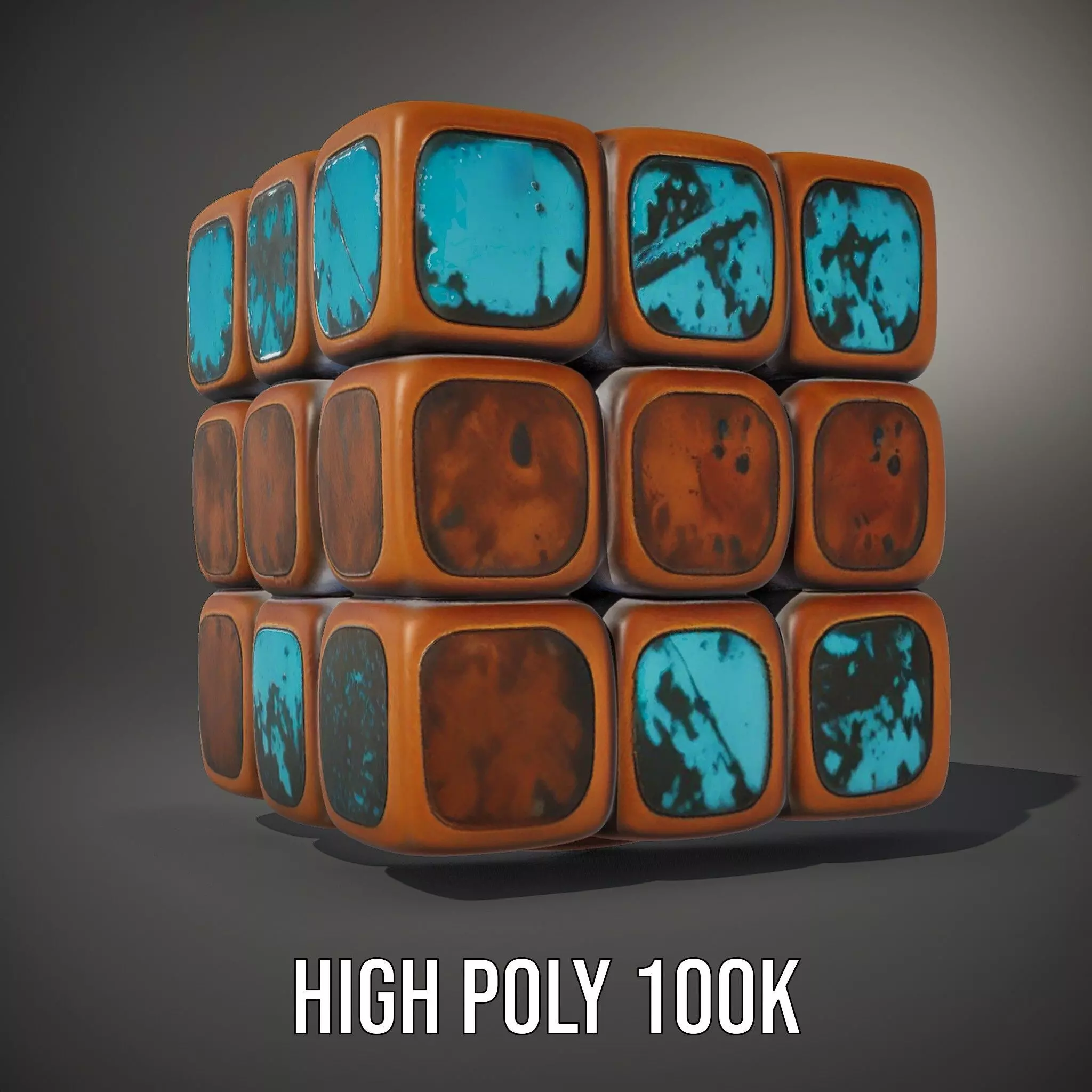 Vintage Copper Cube model pack Texture_10