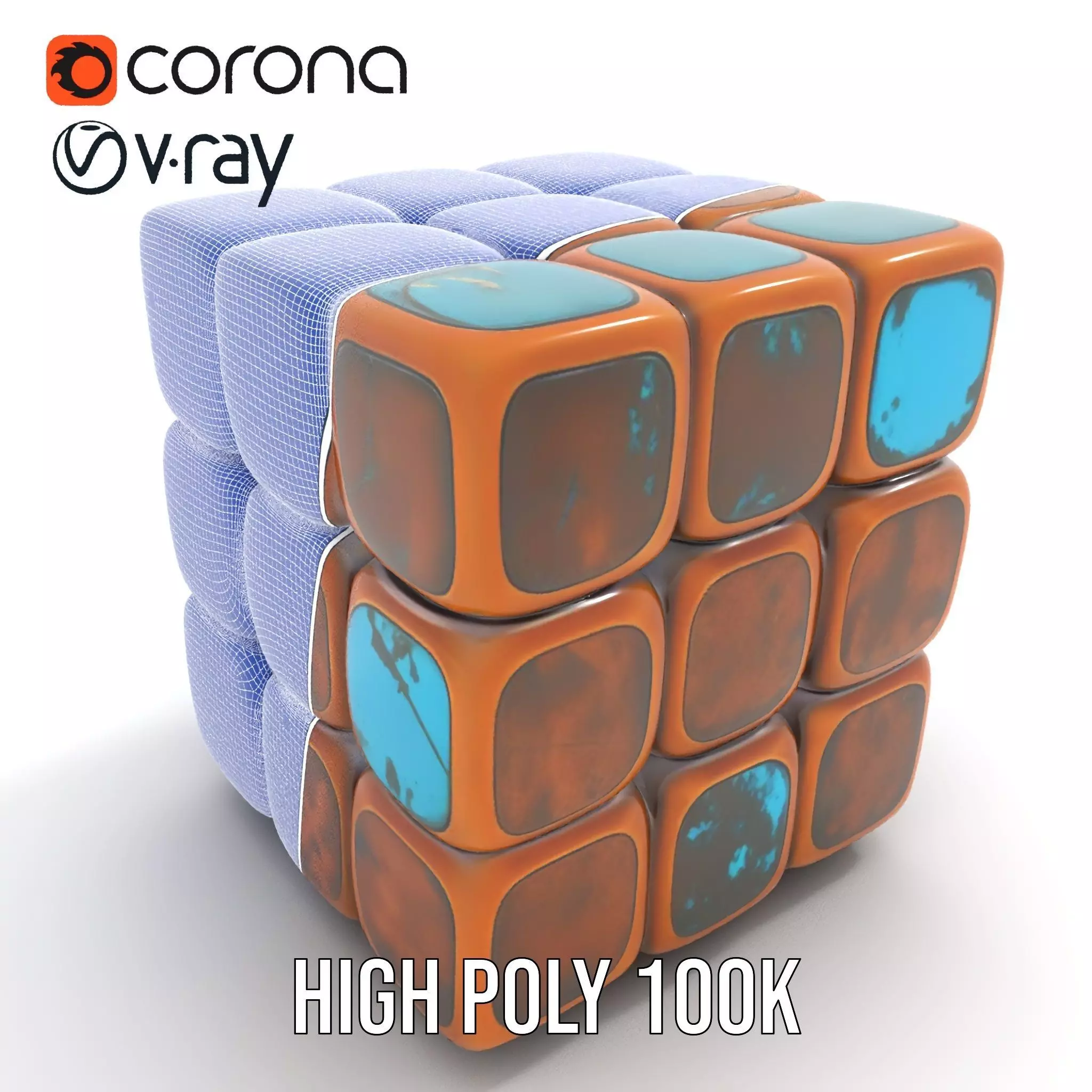 Vintage Copper Cube model pack Texture_32