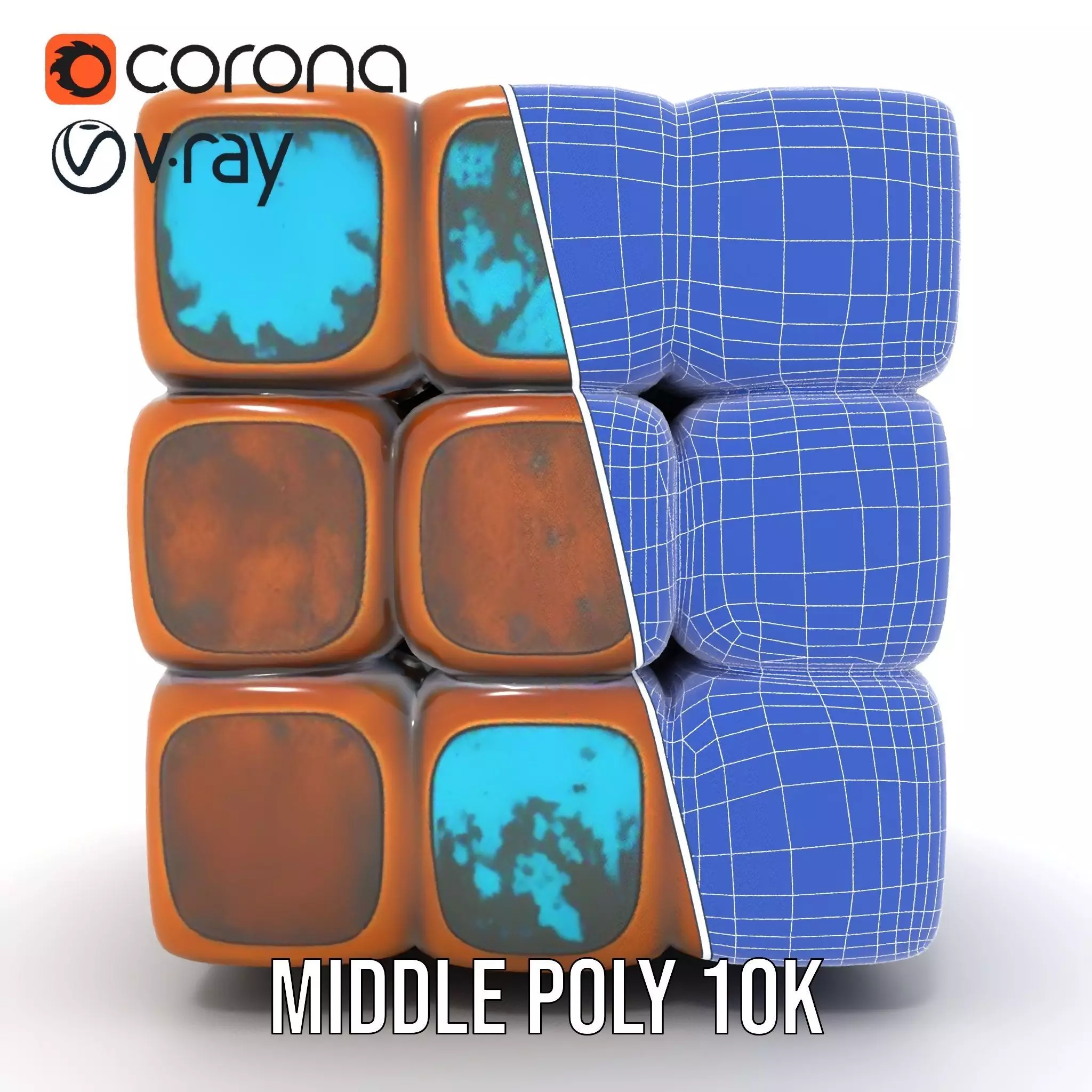 Vintage Copper Cube model pack Texture_30