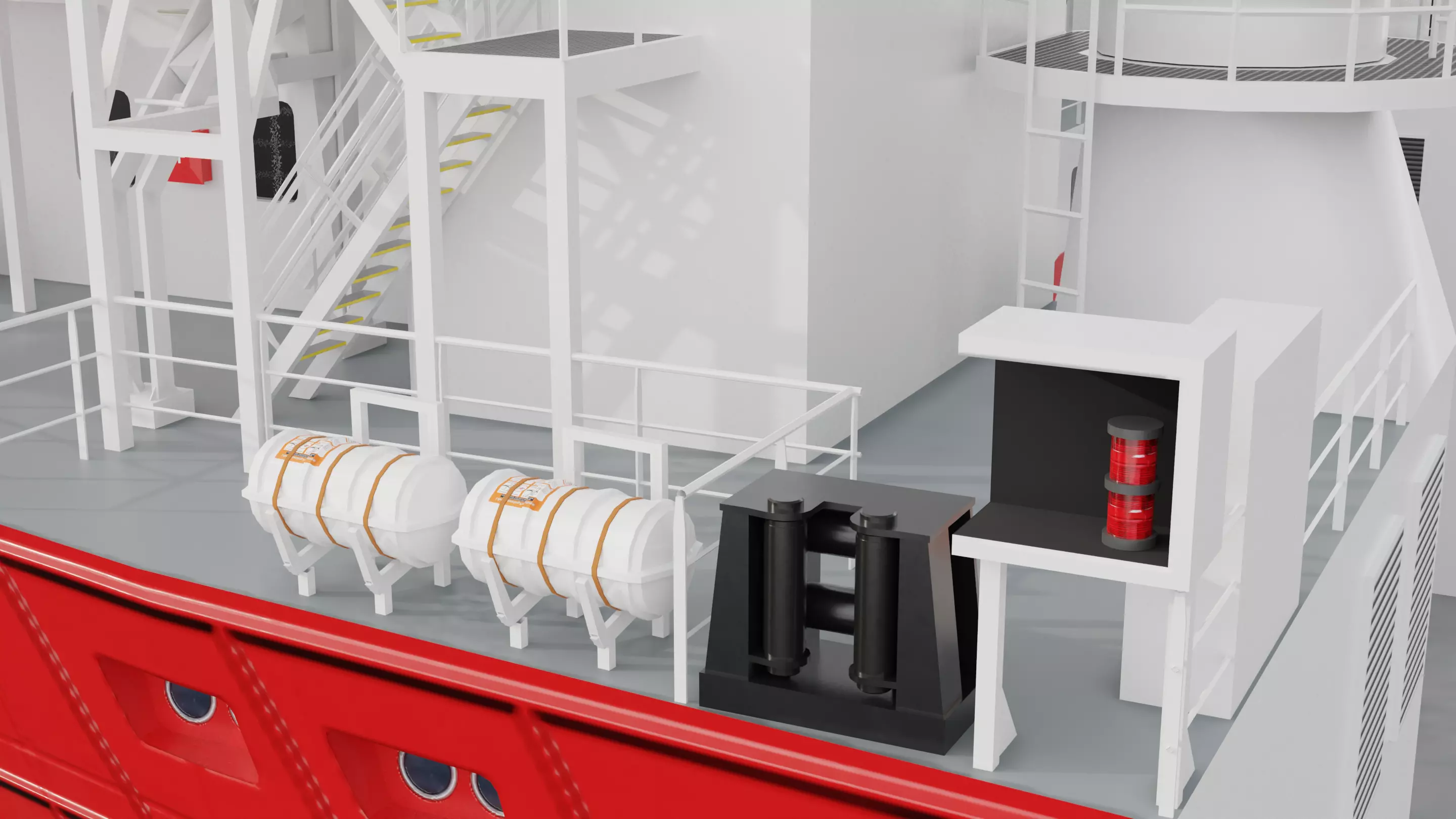 HeavyLift Vessel  Low-poly 3D model_12