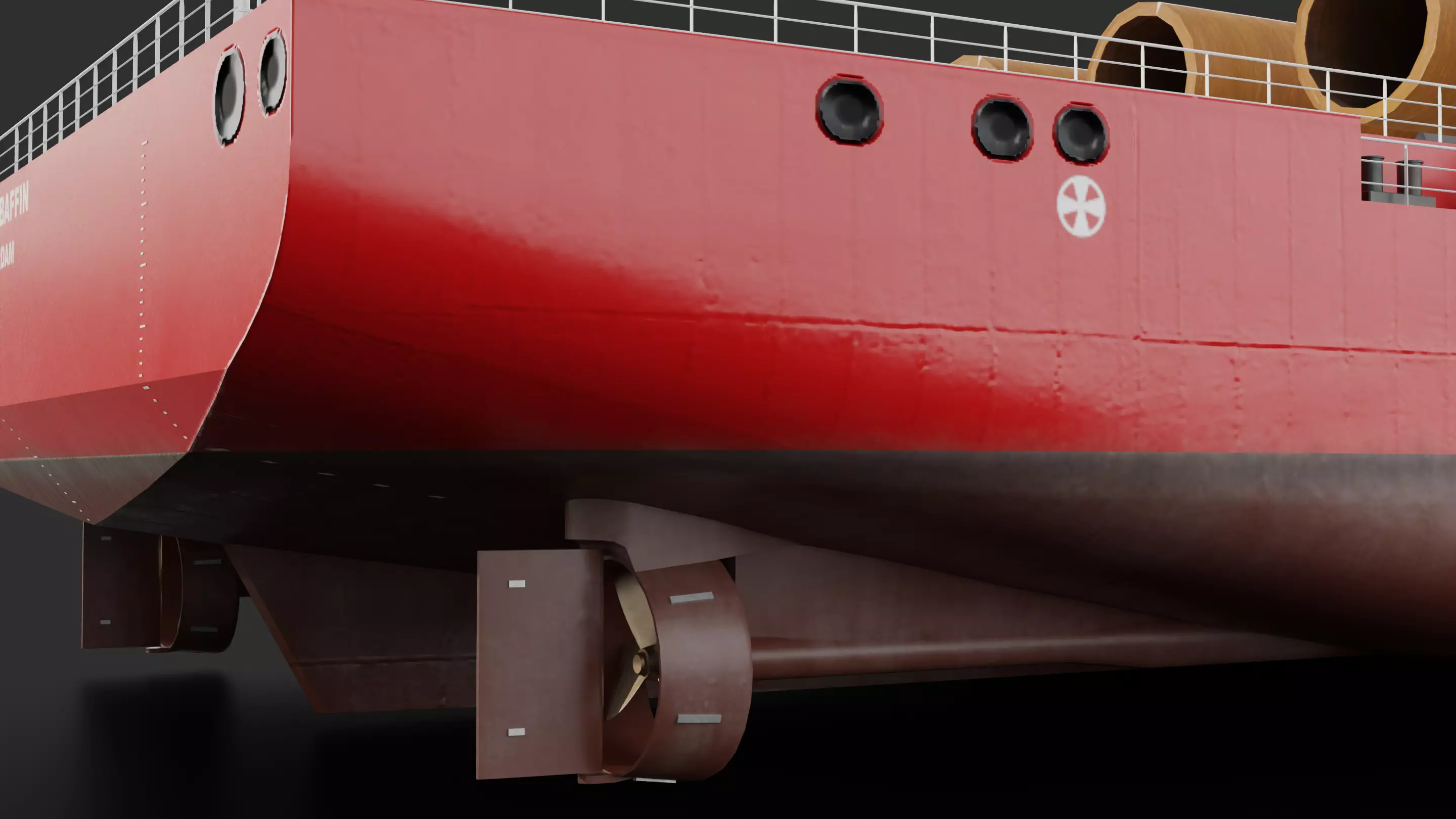 HeavyLift Vessel  Low-poly 3D model_15