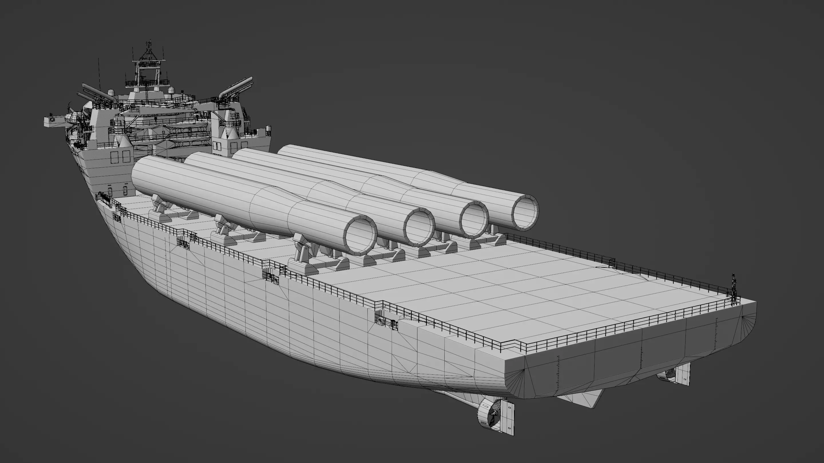 HeavyLift Vessel  Low-poly 3D model_20