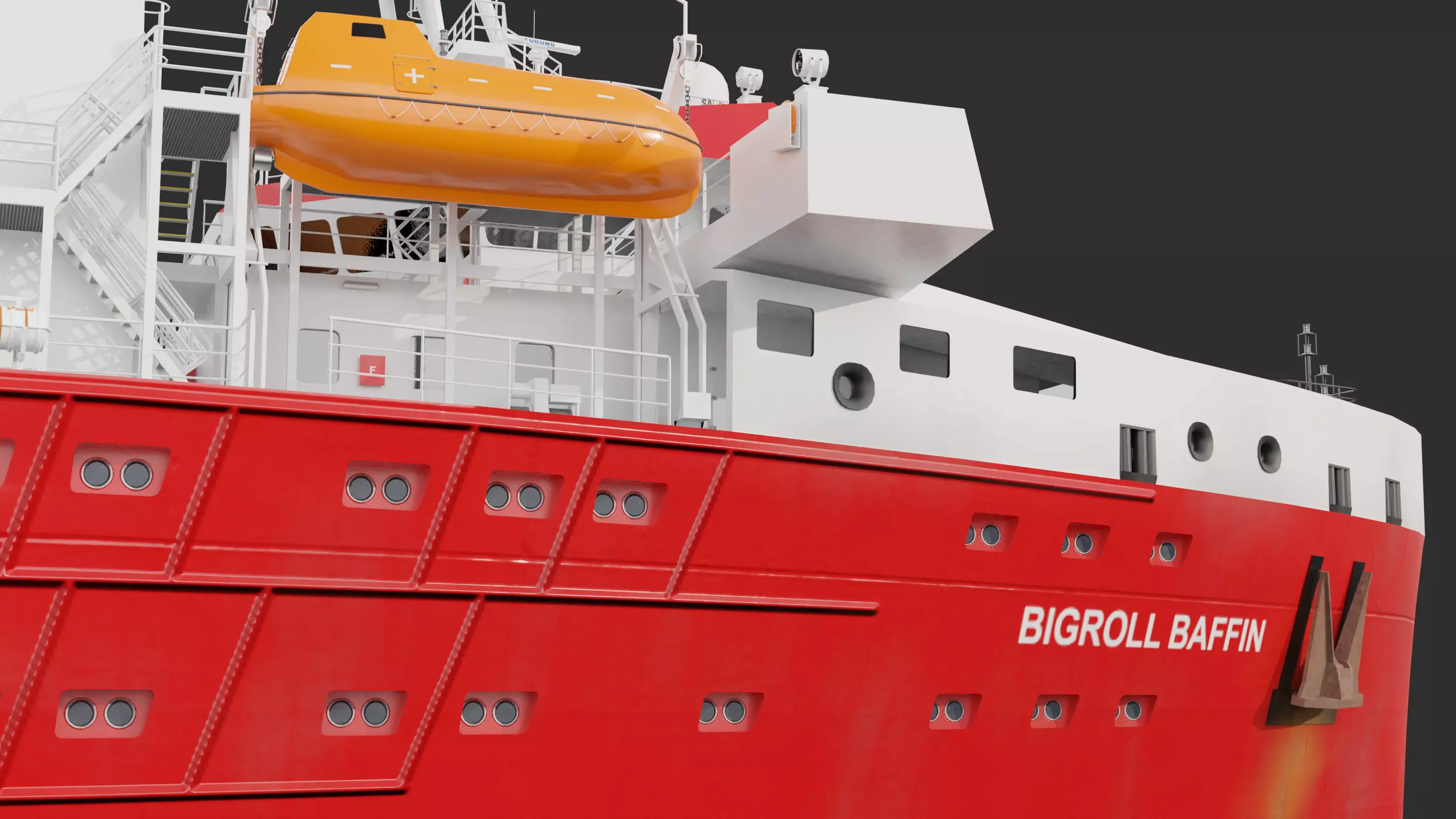 HeavyLift Vessel  Low-poly 3D model_7