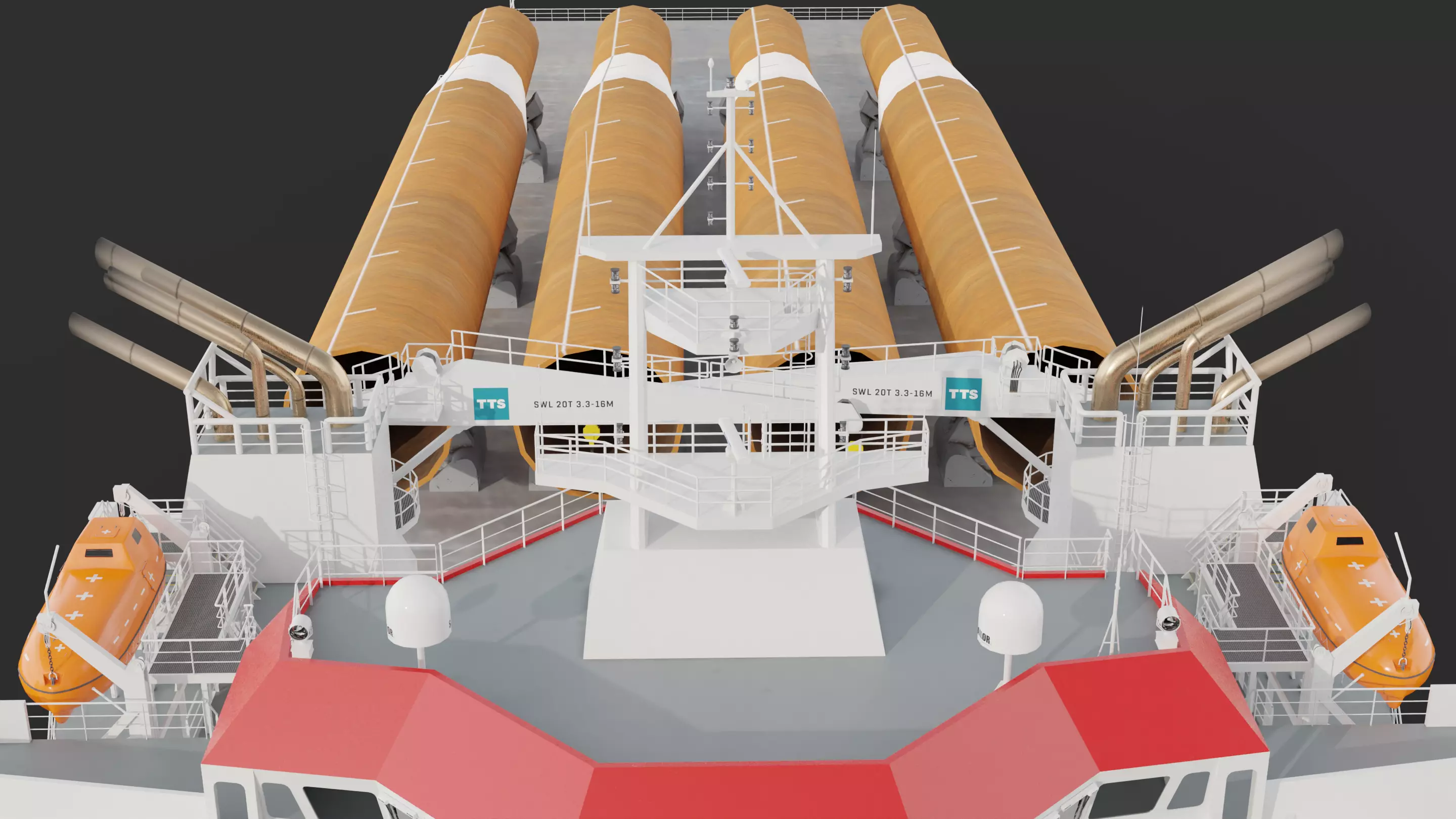 HeavyLift Vessel  Low-poly 3D model_10
