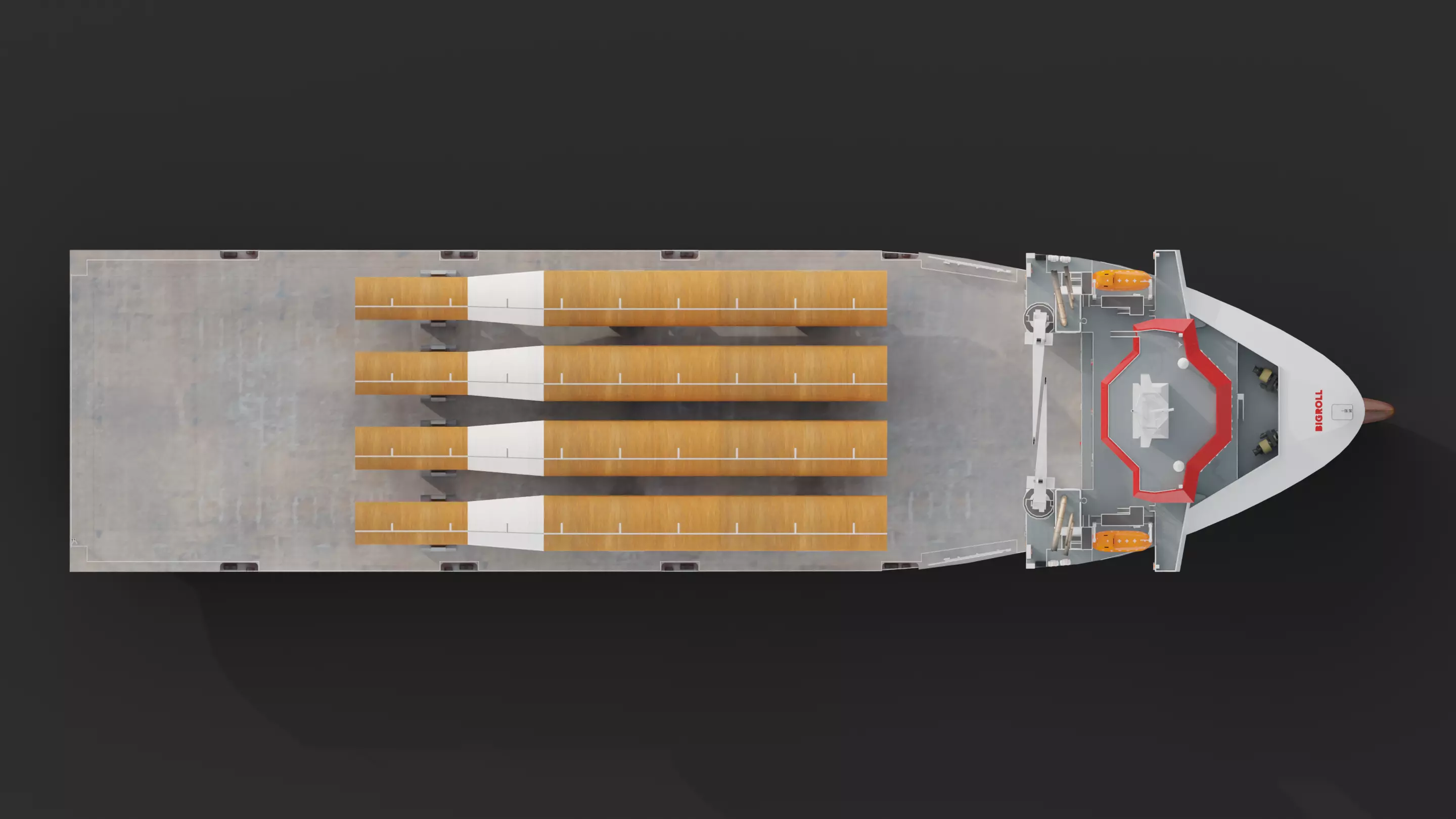 HeavyLift Vessel  Low-poly 3D model_6