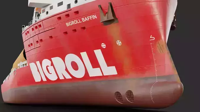 HeavyLift Vessel  Low-poly 3D model