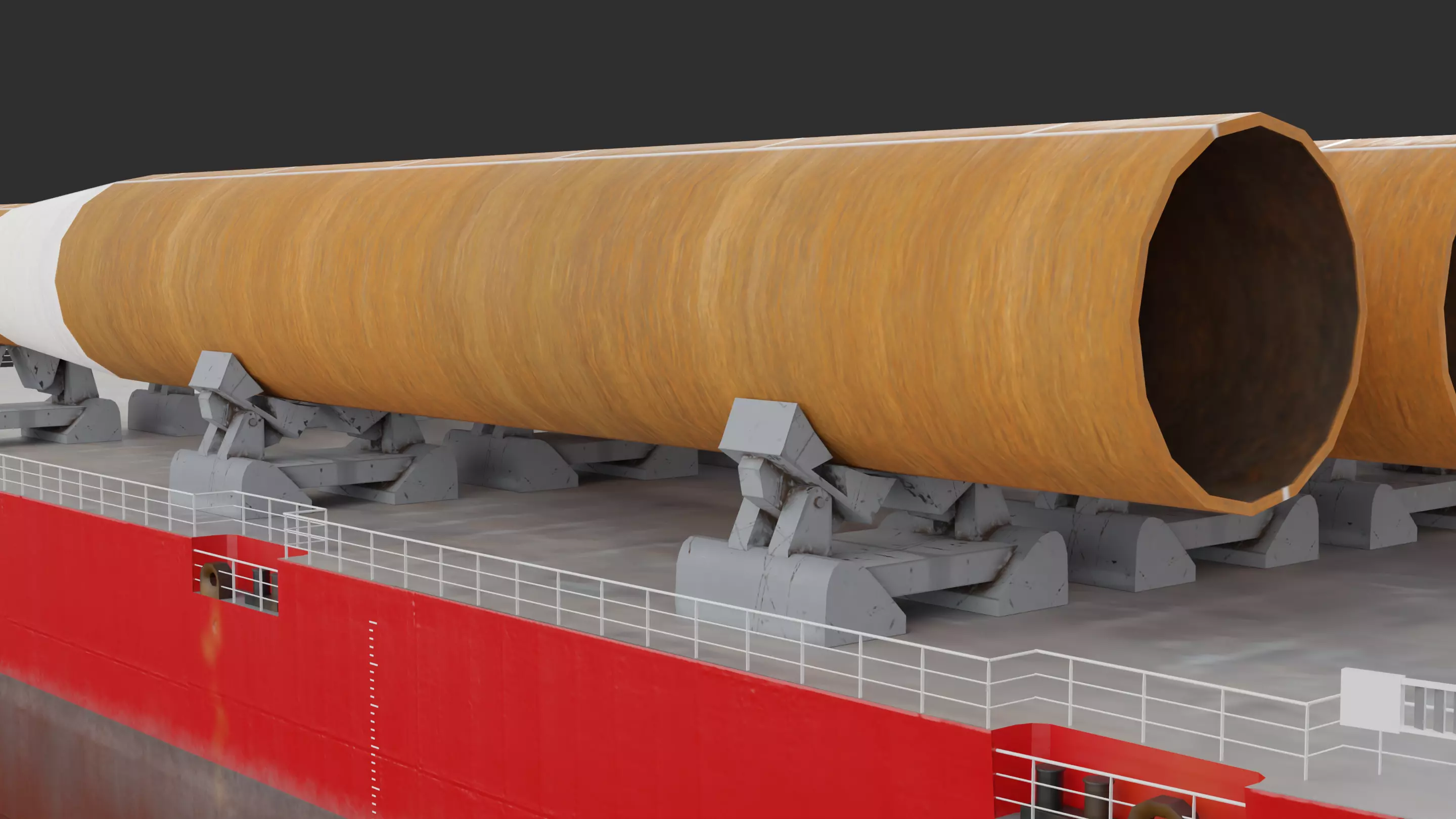 HeavyLift Vessel  Low-poly 3D model_14