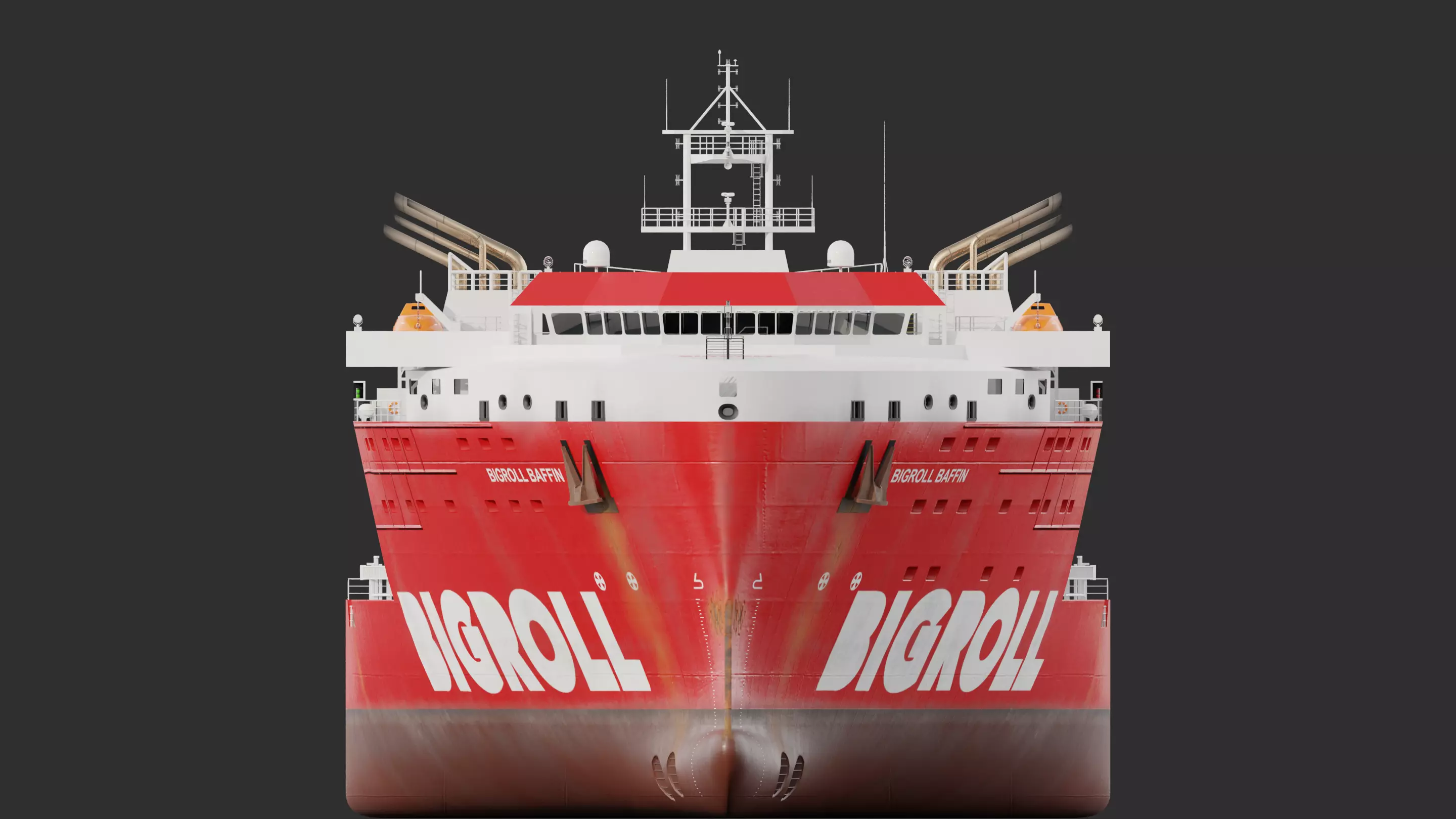 HeavyLift Vessel  Low-poly 3D model_2
