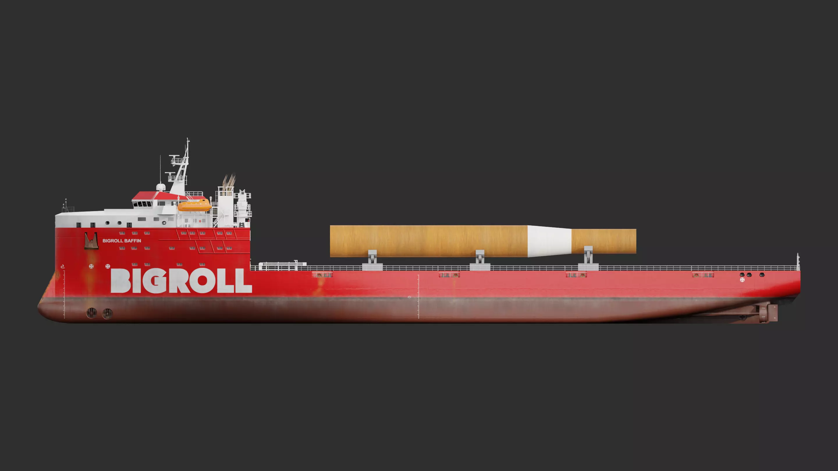 HeavyLift Vessel  Low-poly 3D model_5
