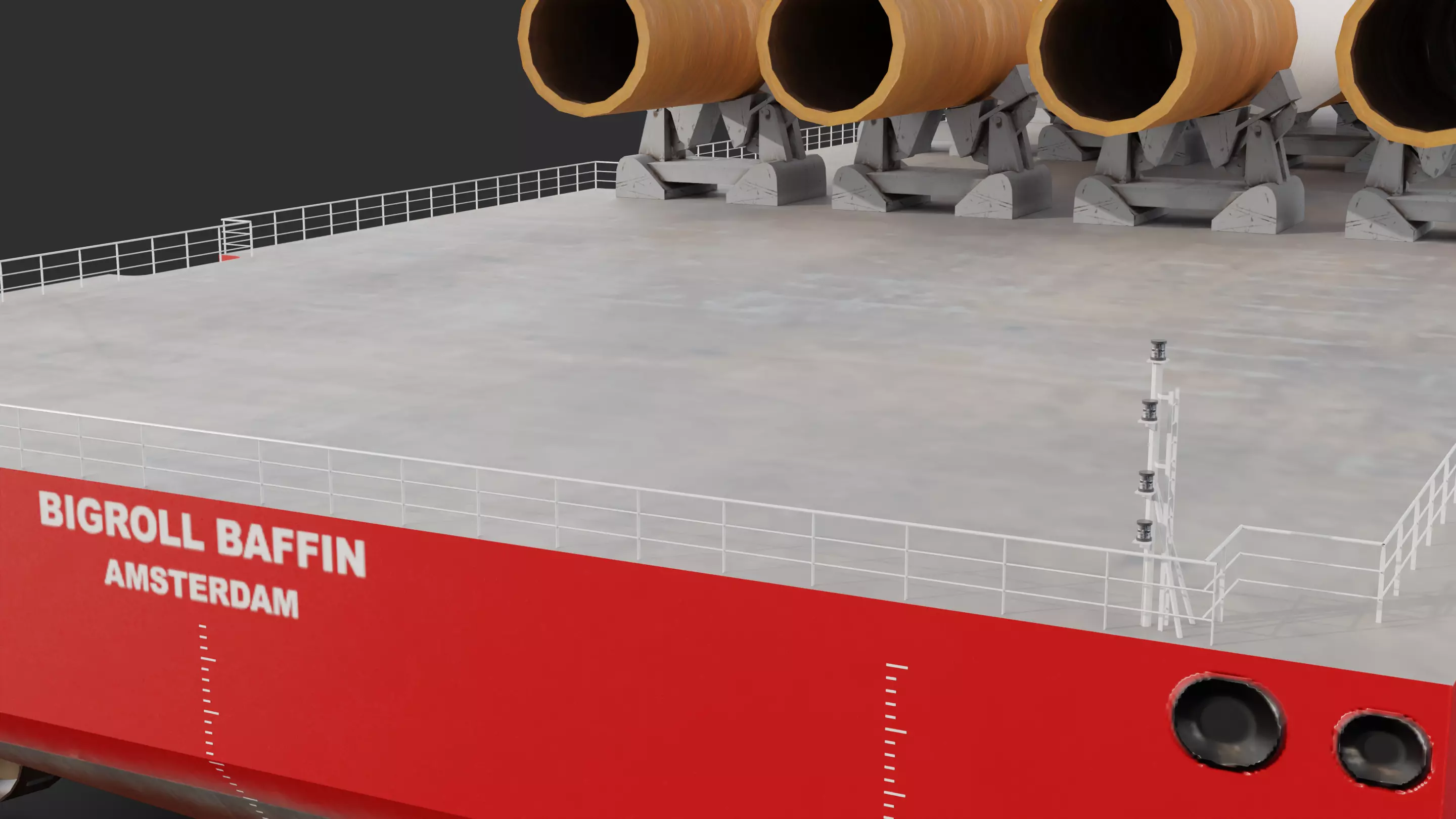 HeavyLift Vessel  Low-poly 3D model_16