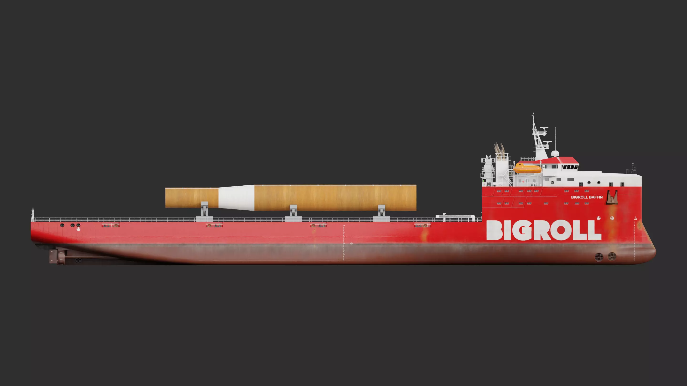 HeavyLift Vessel  Low-poly 3D model_3