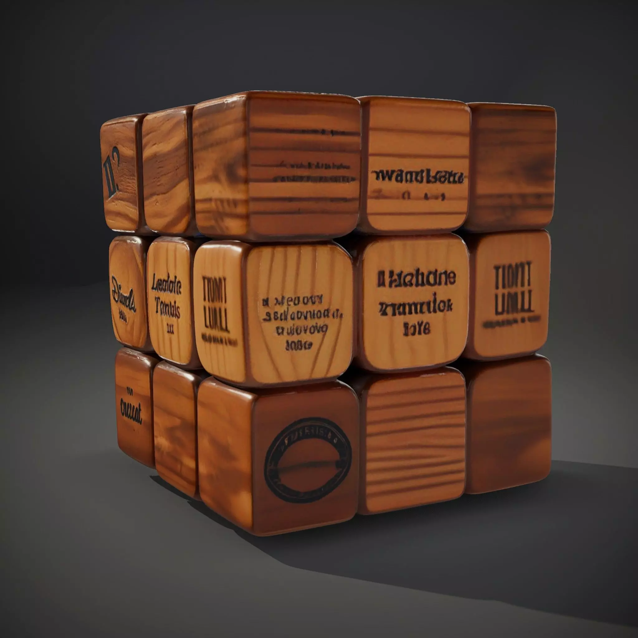 Wooden Puzzle Cube model pack Texture_35