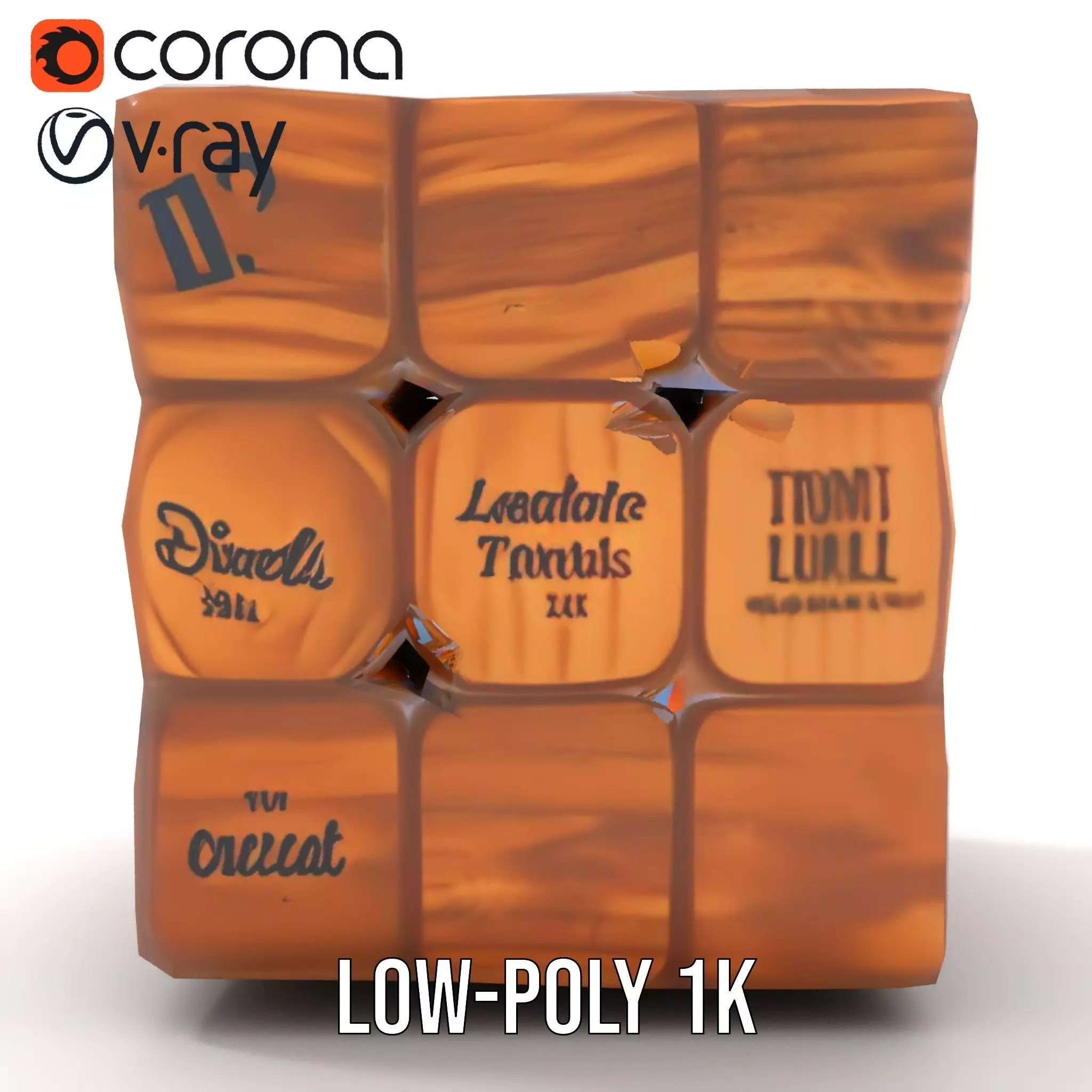 Wooden Puzzle Cube model pack Texture_17