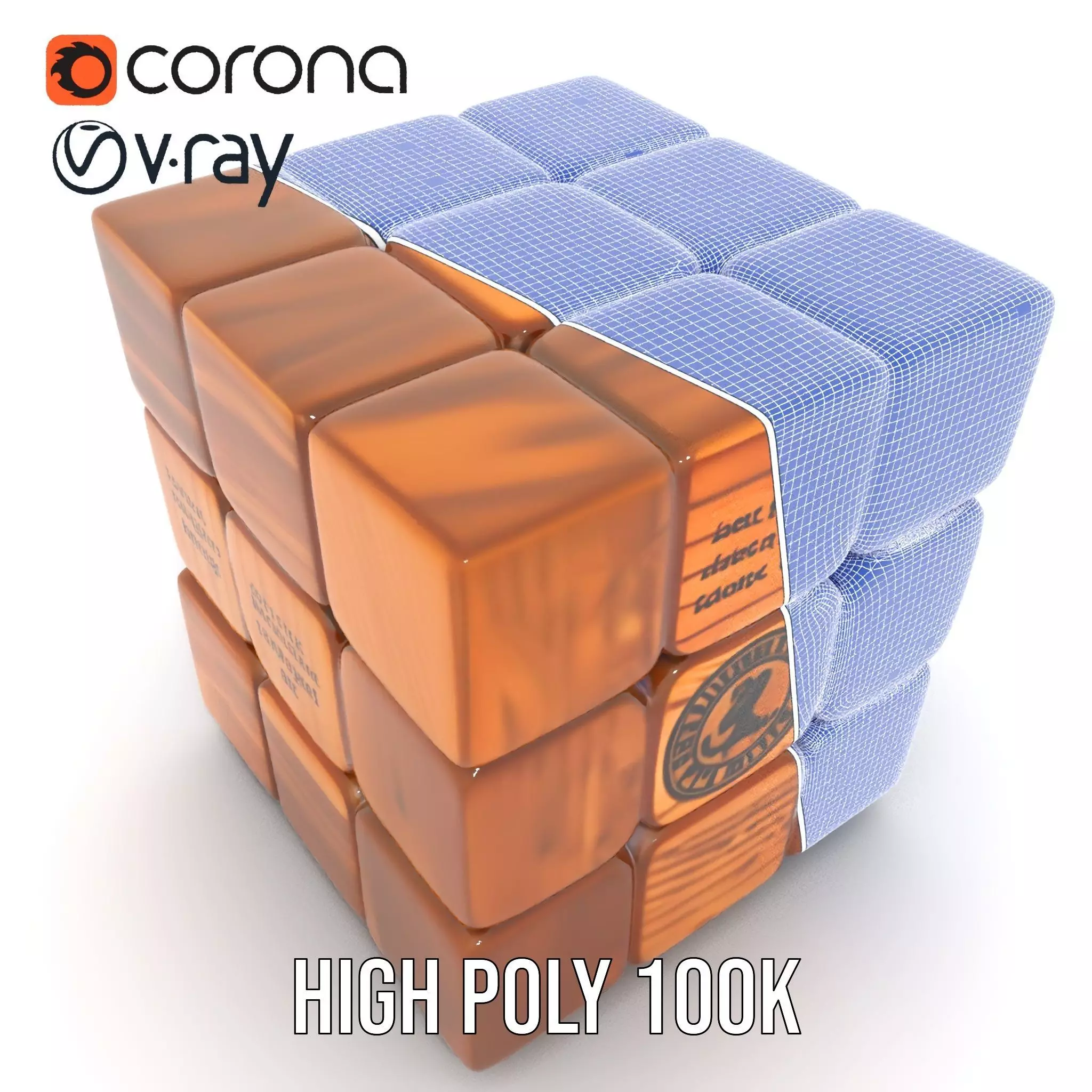 Wooden Puzzle Cube model pack Texture_27