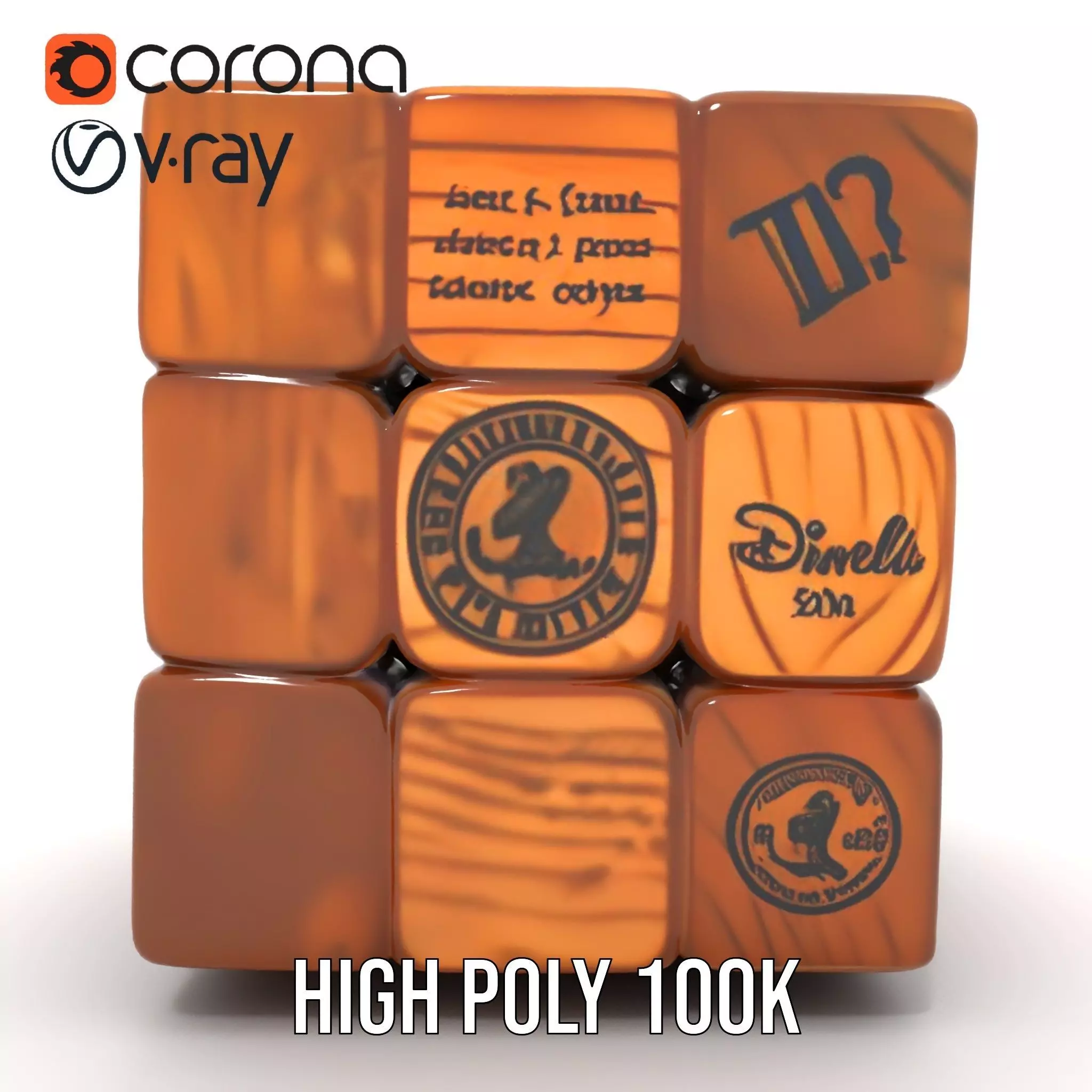 Wooden Puzzle Cube model pack Texture_33