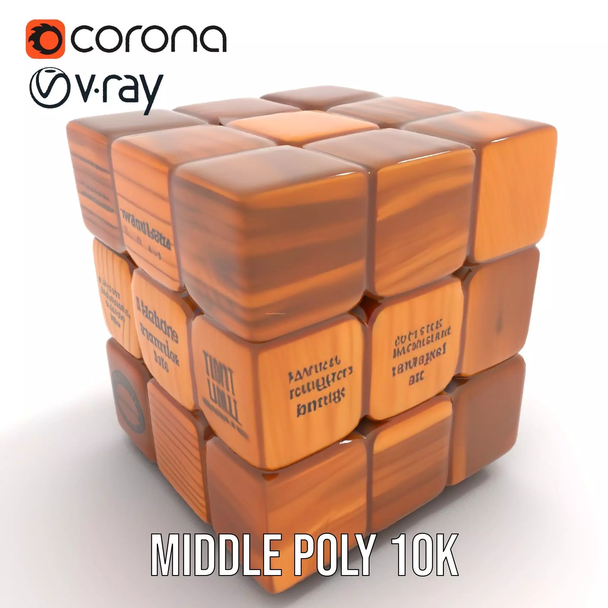 Wooden Puzzle Cube model pack Texture_22