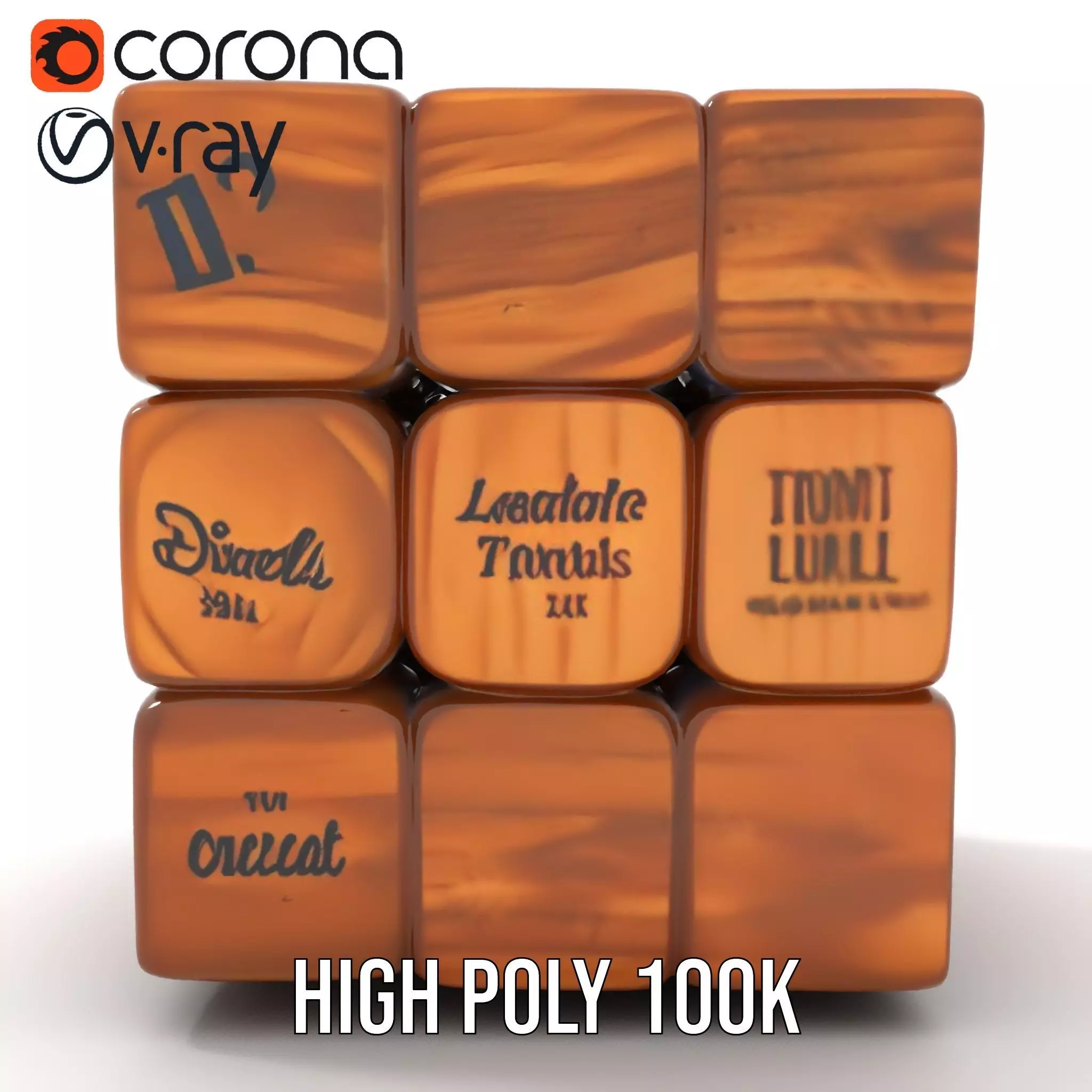 Wooden Puzzle Cube model pack Texture_15