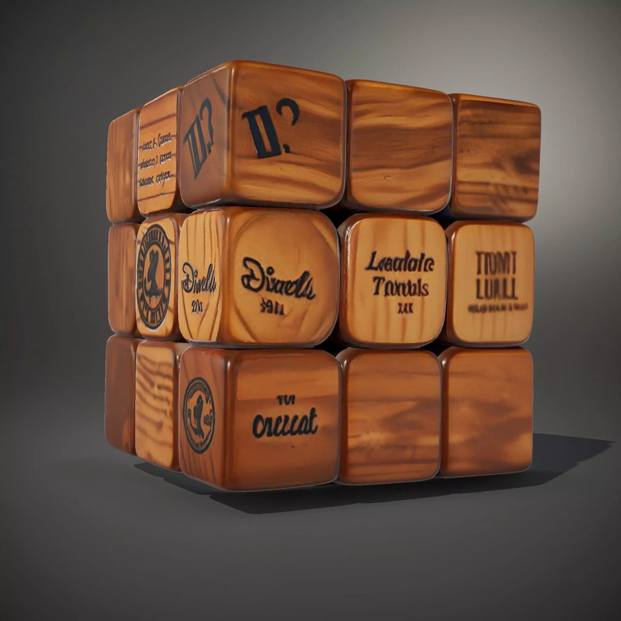 Wooden Puzzle Cube model pack Texture_34