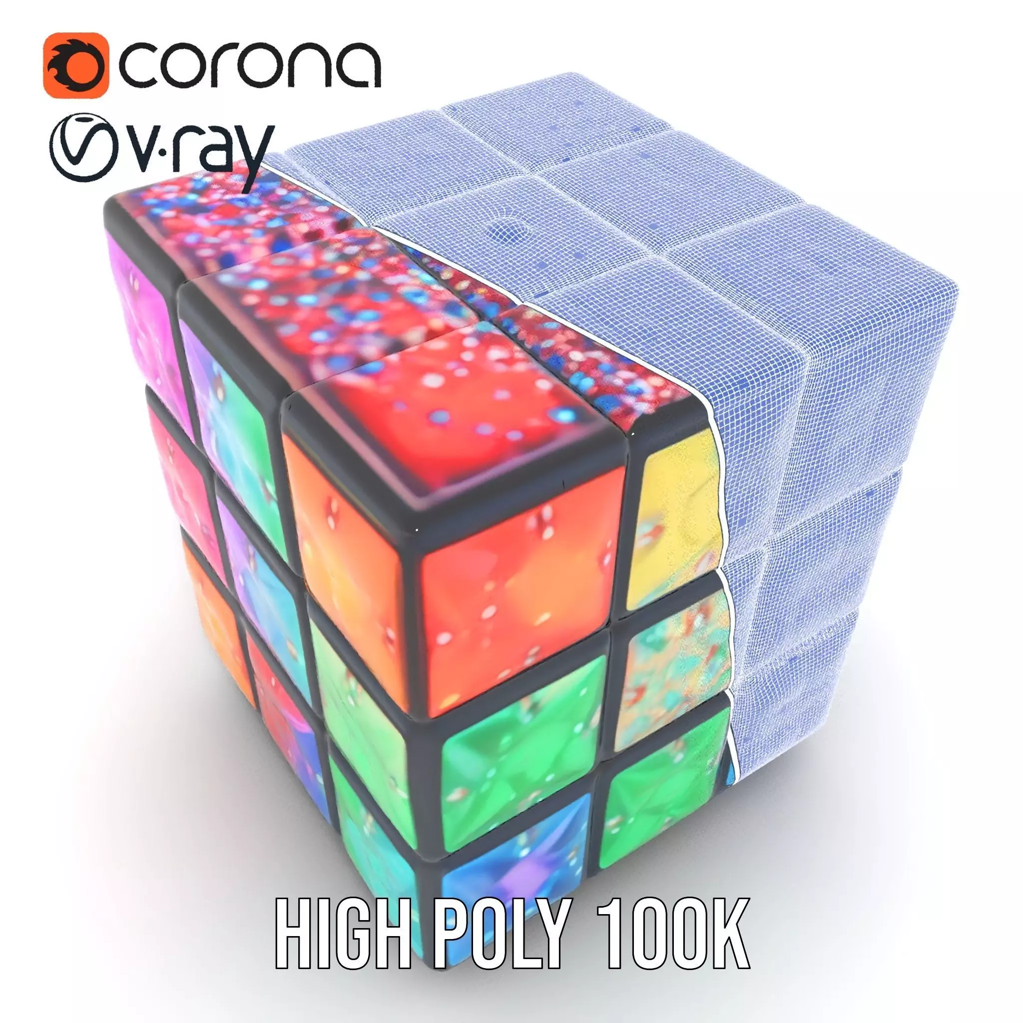 Sparkling Gemstone Puzzle Cube model pack Texture_32