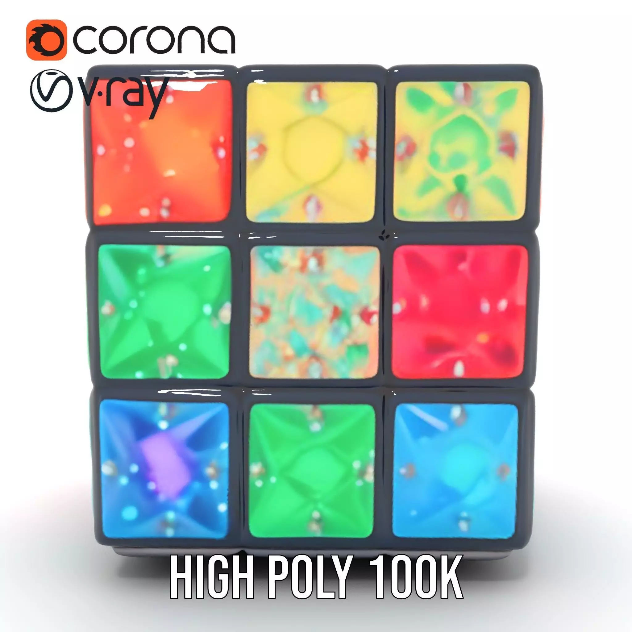 Sparkling Gemstone Puzzle Cube model pack Texture_16