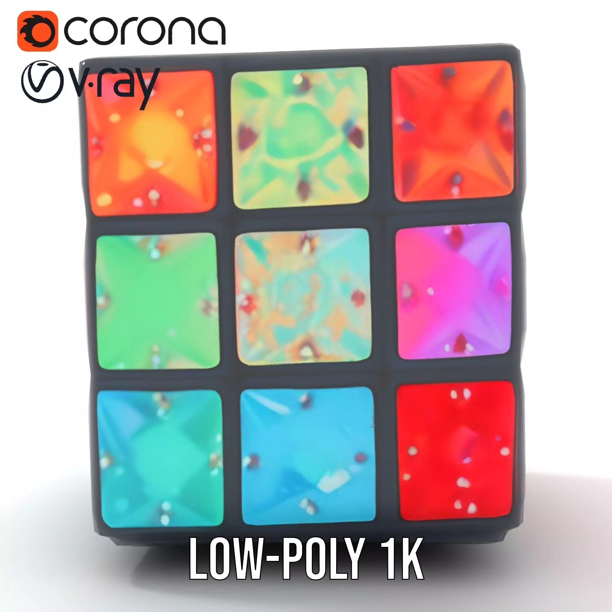 Sparkling Gemstone Puzzle Cube model pack Texture_18