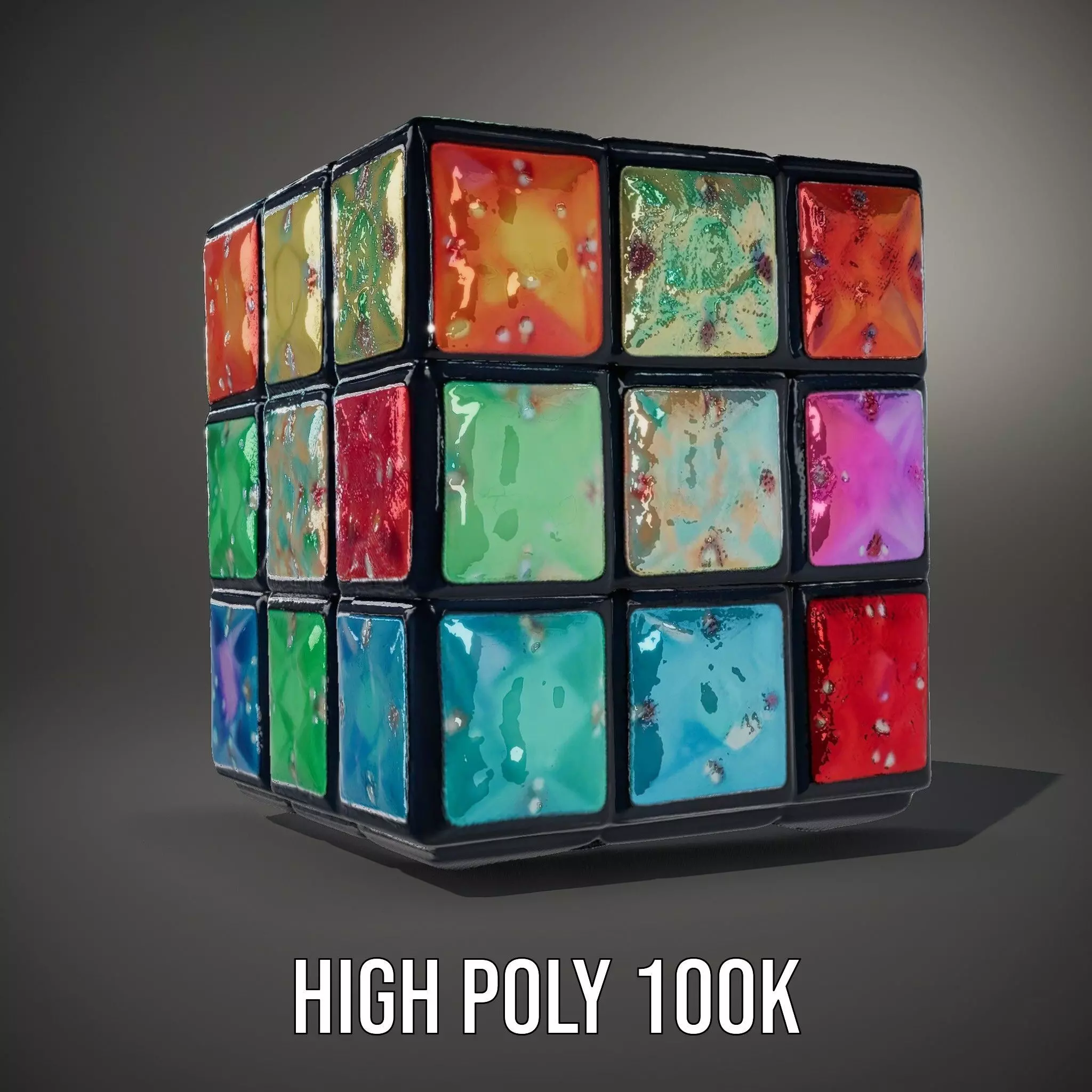 Sparkling Gemstone Puzzle Cube model pack Texture_9