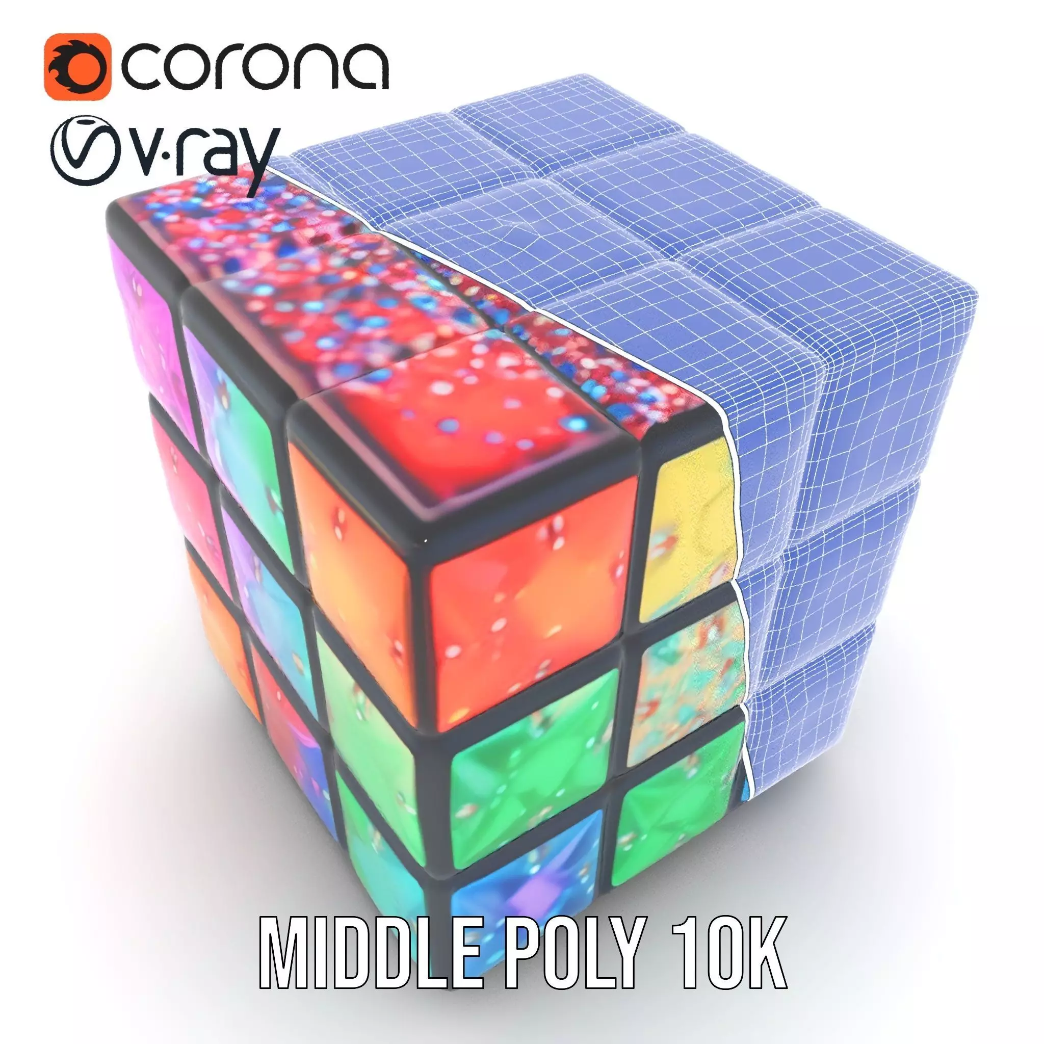 Sparkling Gemstone Puzzle Cube model pack Texture_23