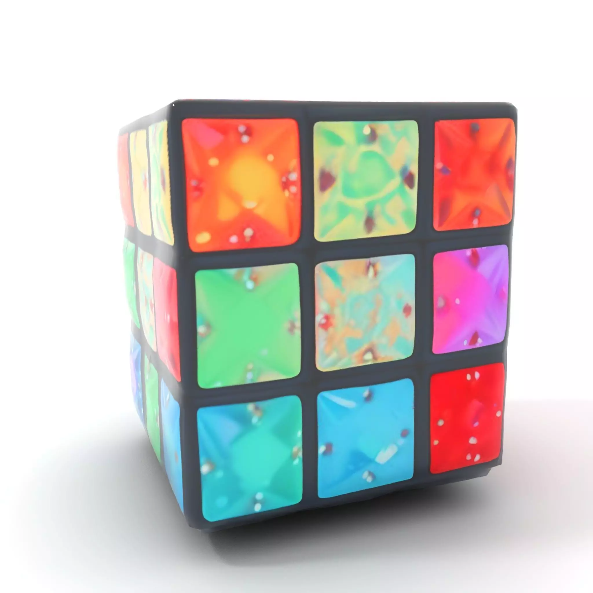 Sparkling Gemstone Puzzle Cube model pack Texture_8
