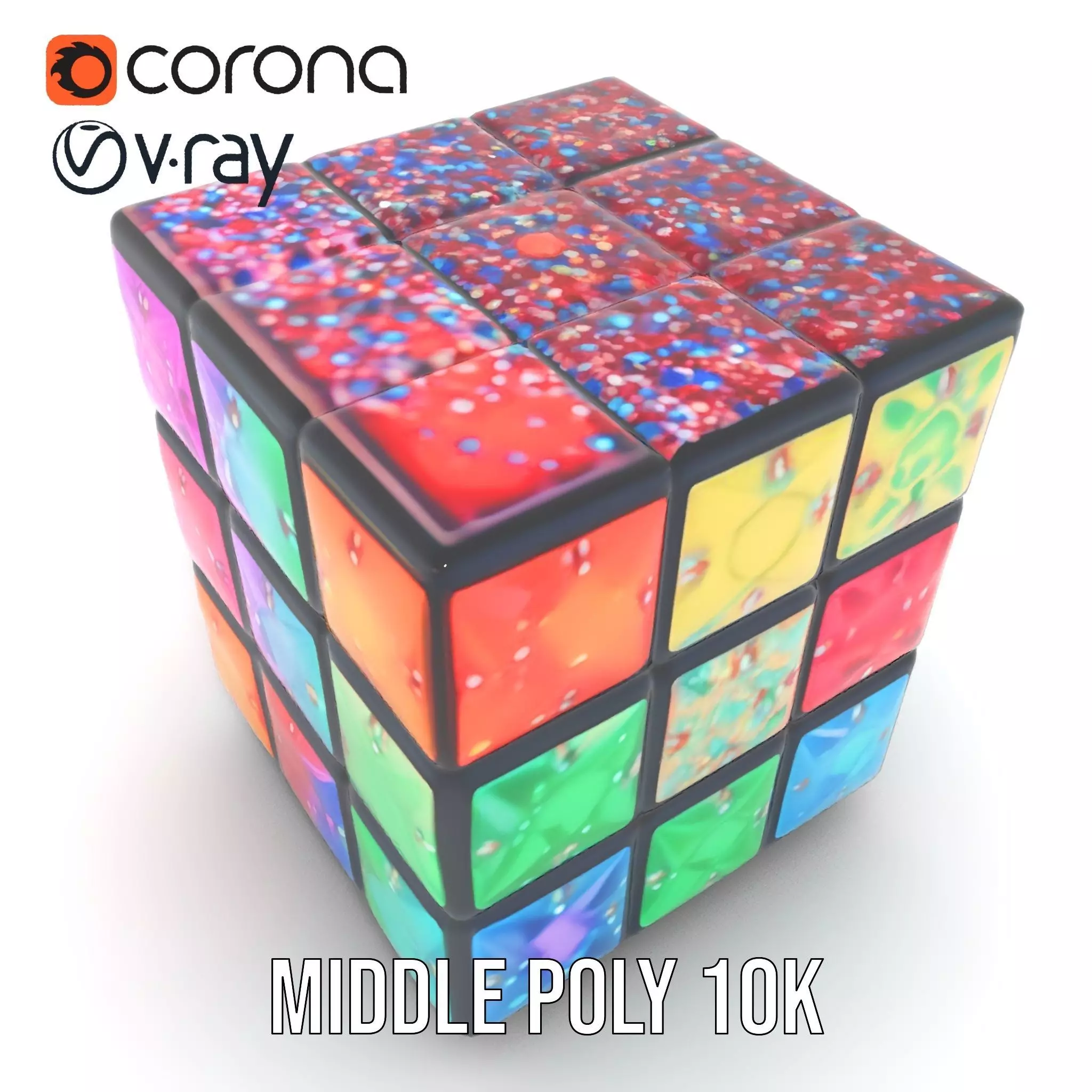 Sparkling Gemstone Puzzle Cube model pack Texture_6