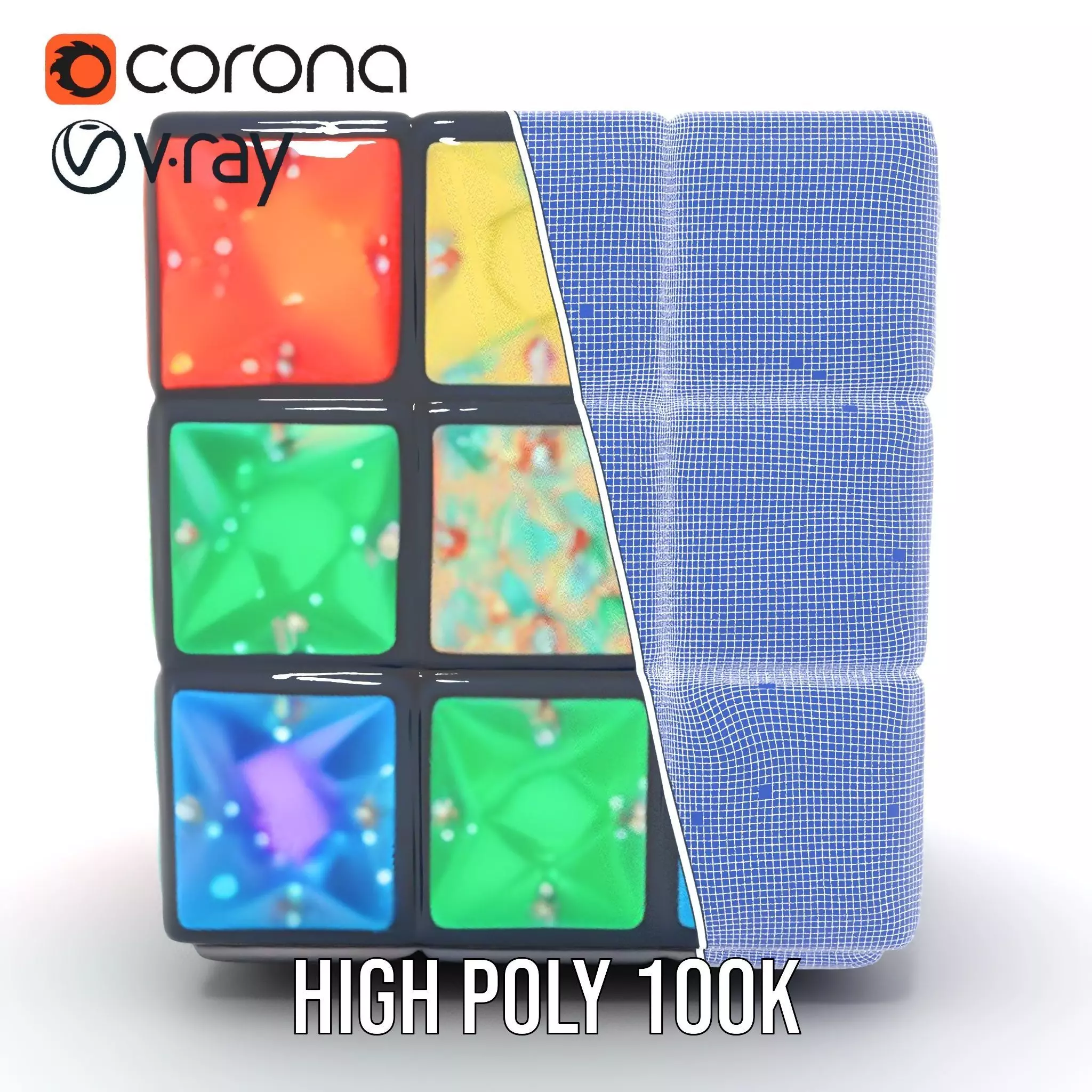 Sparkling Gemstone Puzzle Cube model pack Texture_33