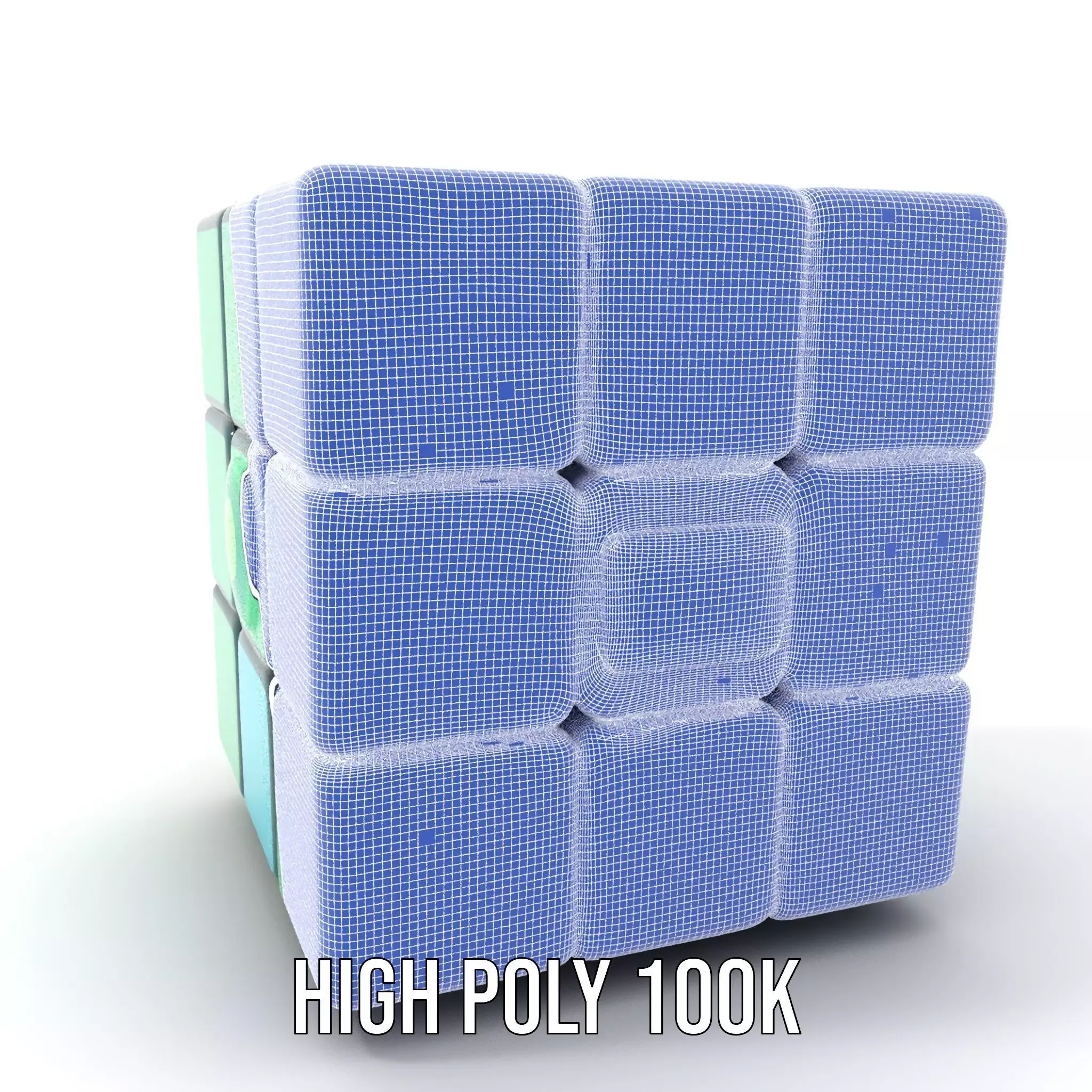 Vibrant Cube Puzzle model pack Low-poly 3D model_5