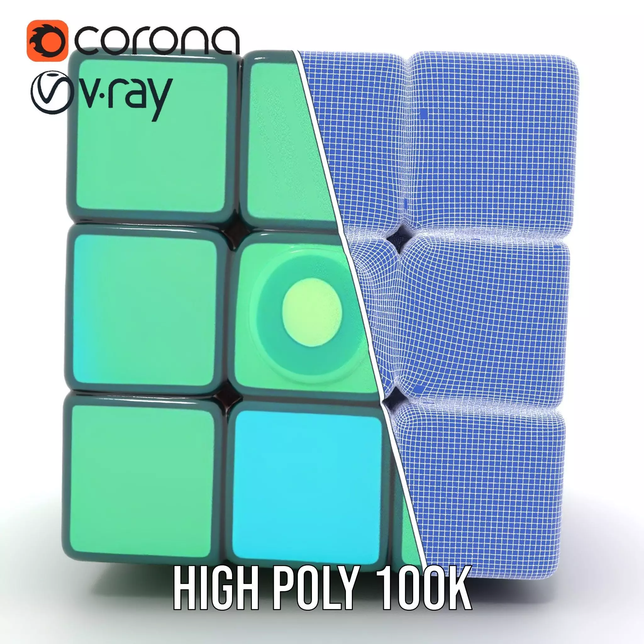 Vibrant Cube Puzzle model pack Low-poly 3D model_30