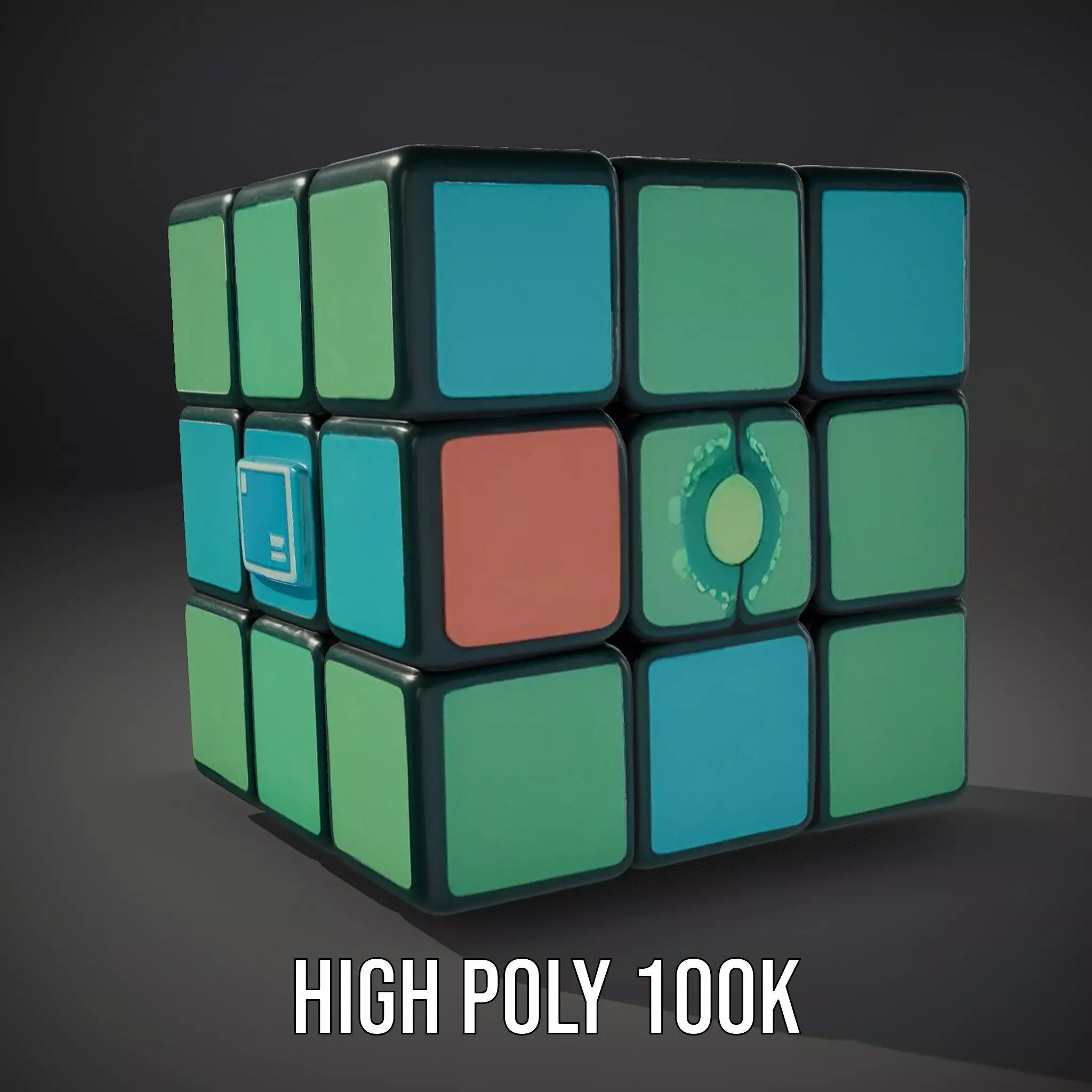 Vibrant Cube Puzzle model pack Low-poly 3D model_11