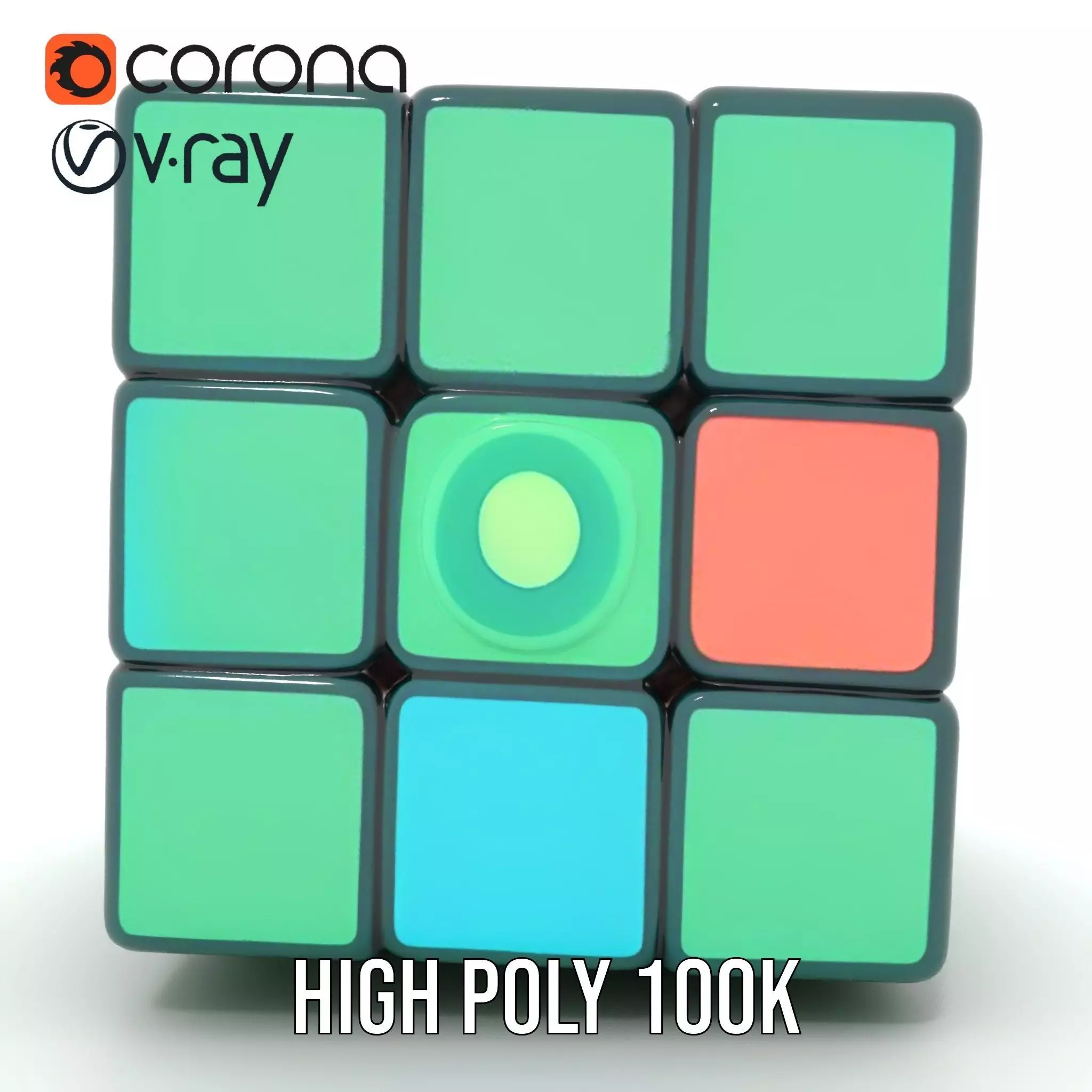 Vibrant Cube Puzzle model pack Low-poly 3D model_27