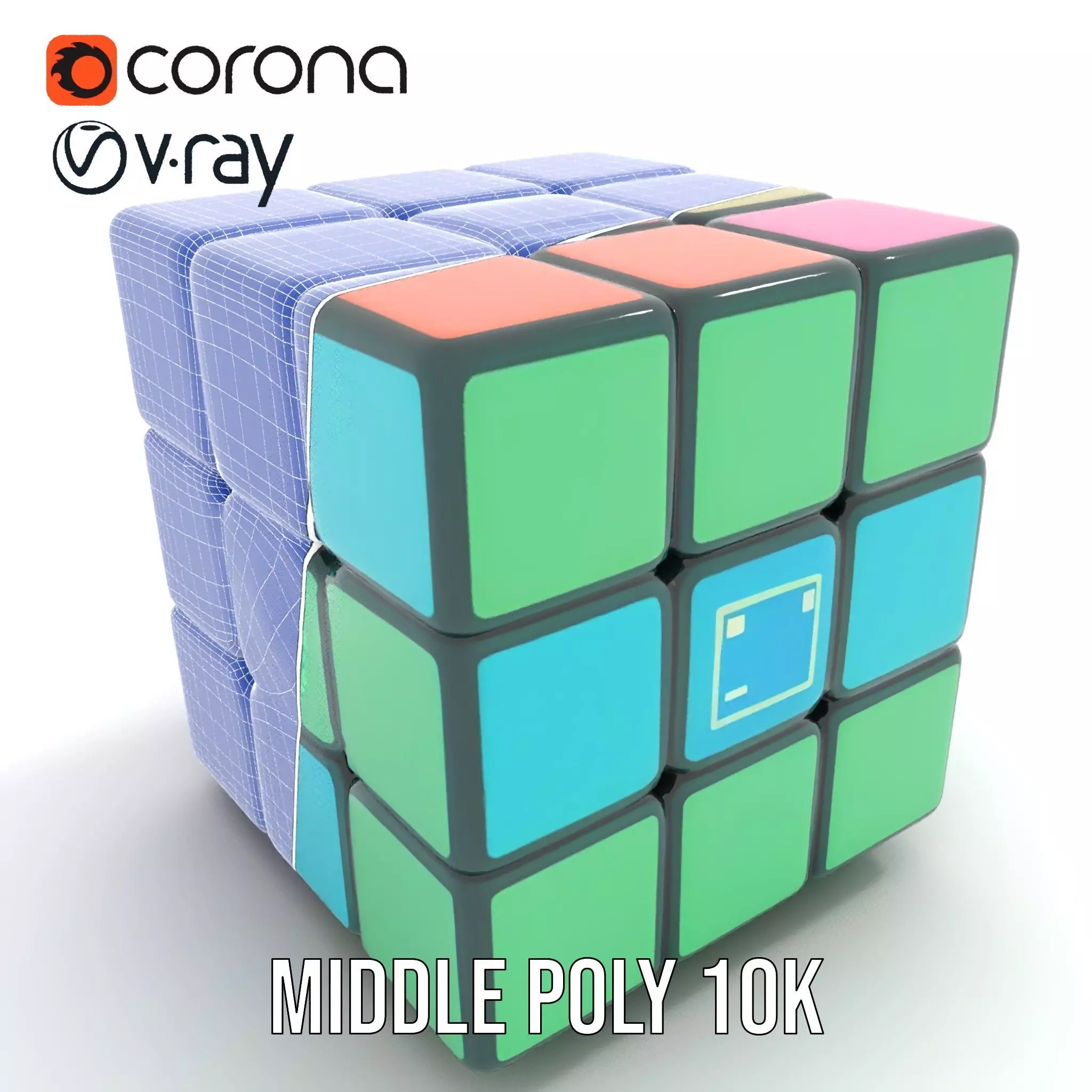 Vibrant Cube Puzzle model pack Low-poly 3D model_25