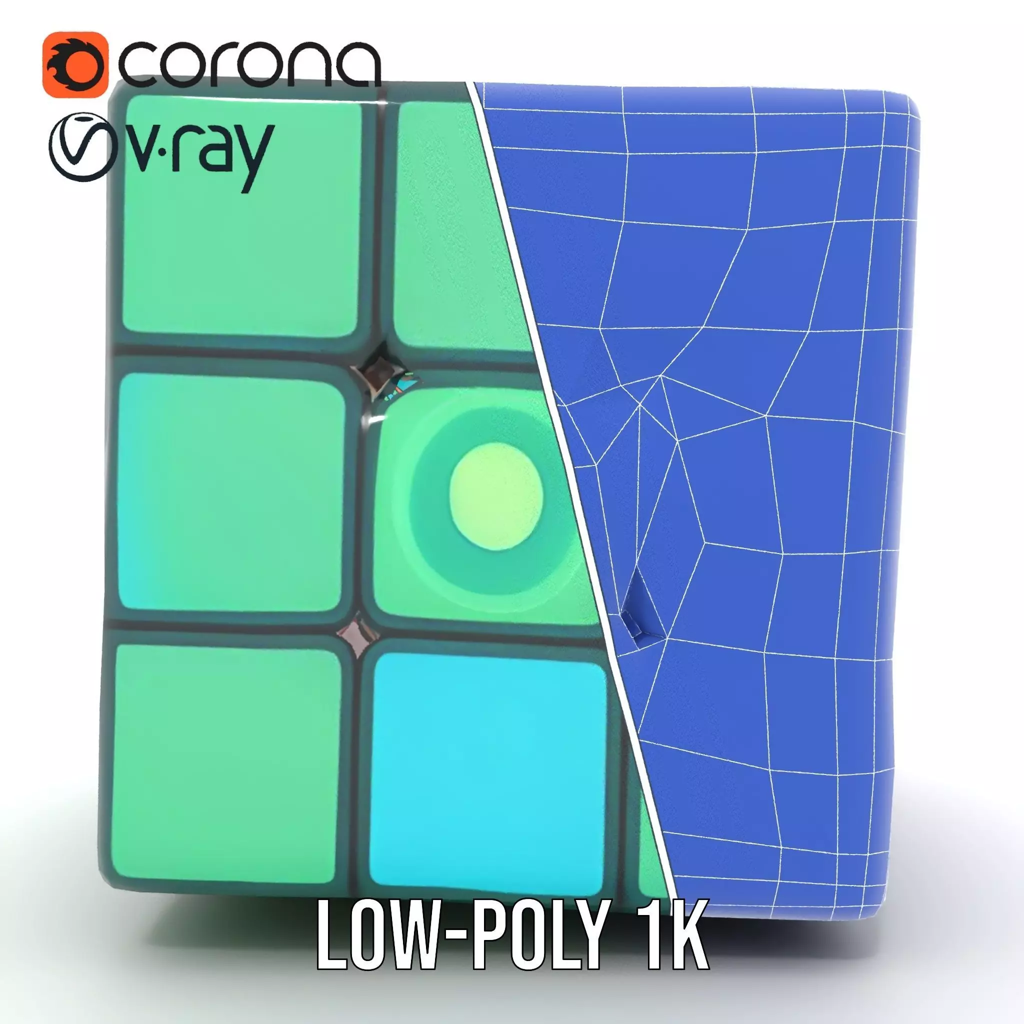Vibrant Cube Puzzle model pack Low-poly 3D model_32