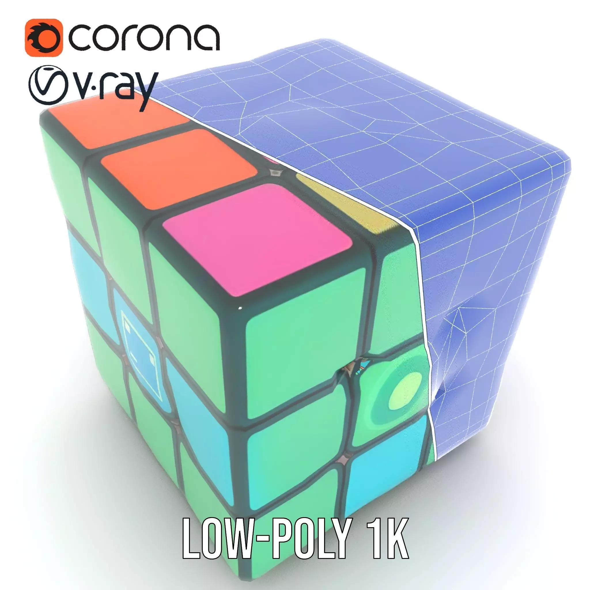 Vibrant Cube Puzzle model pack Low-poly 3D model_21
