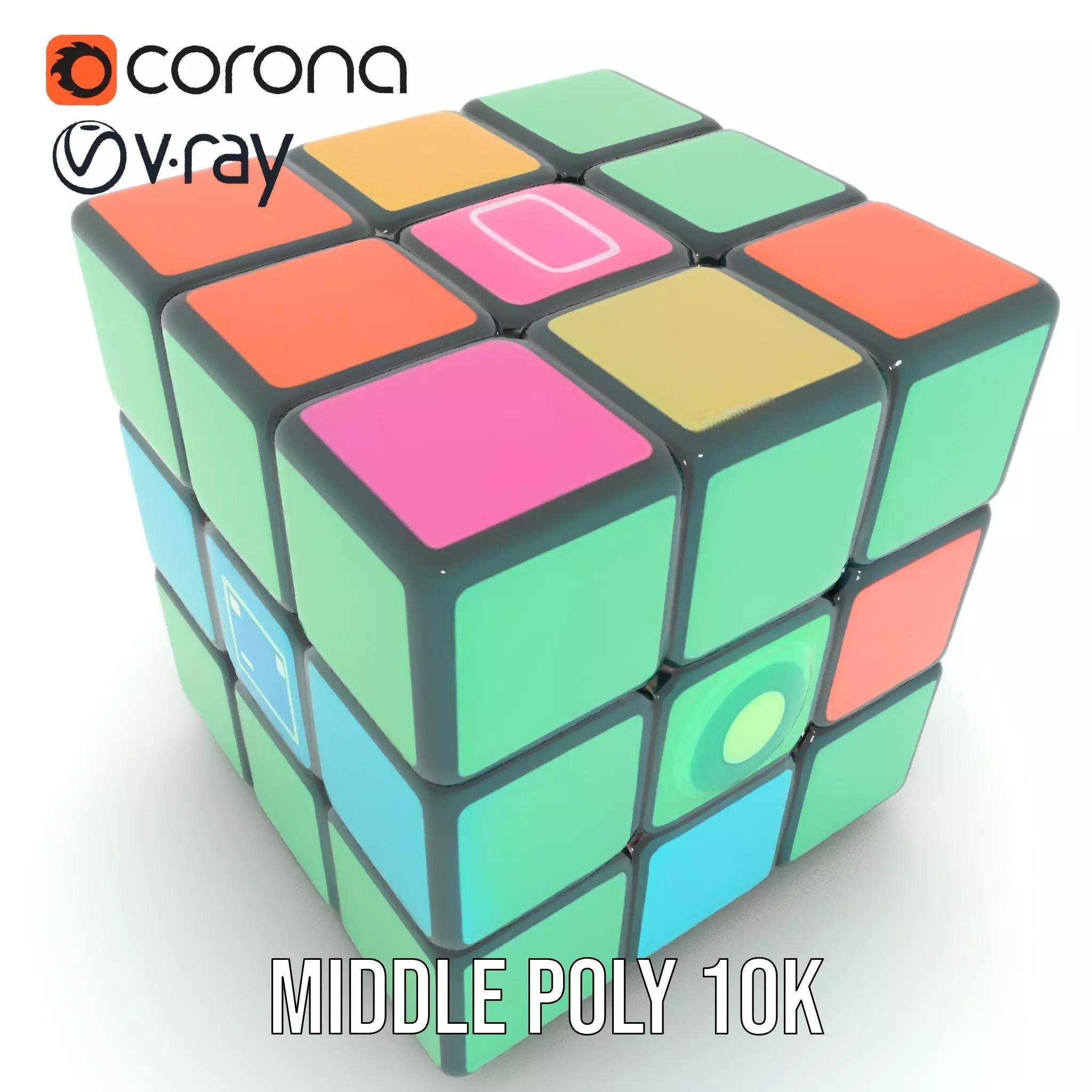 Vibrant Cube Puzzle model pack Low-poly 3D model_6