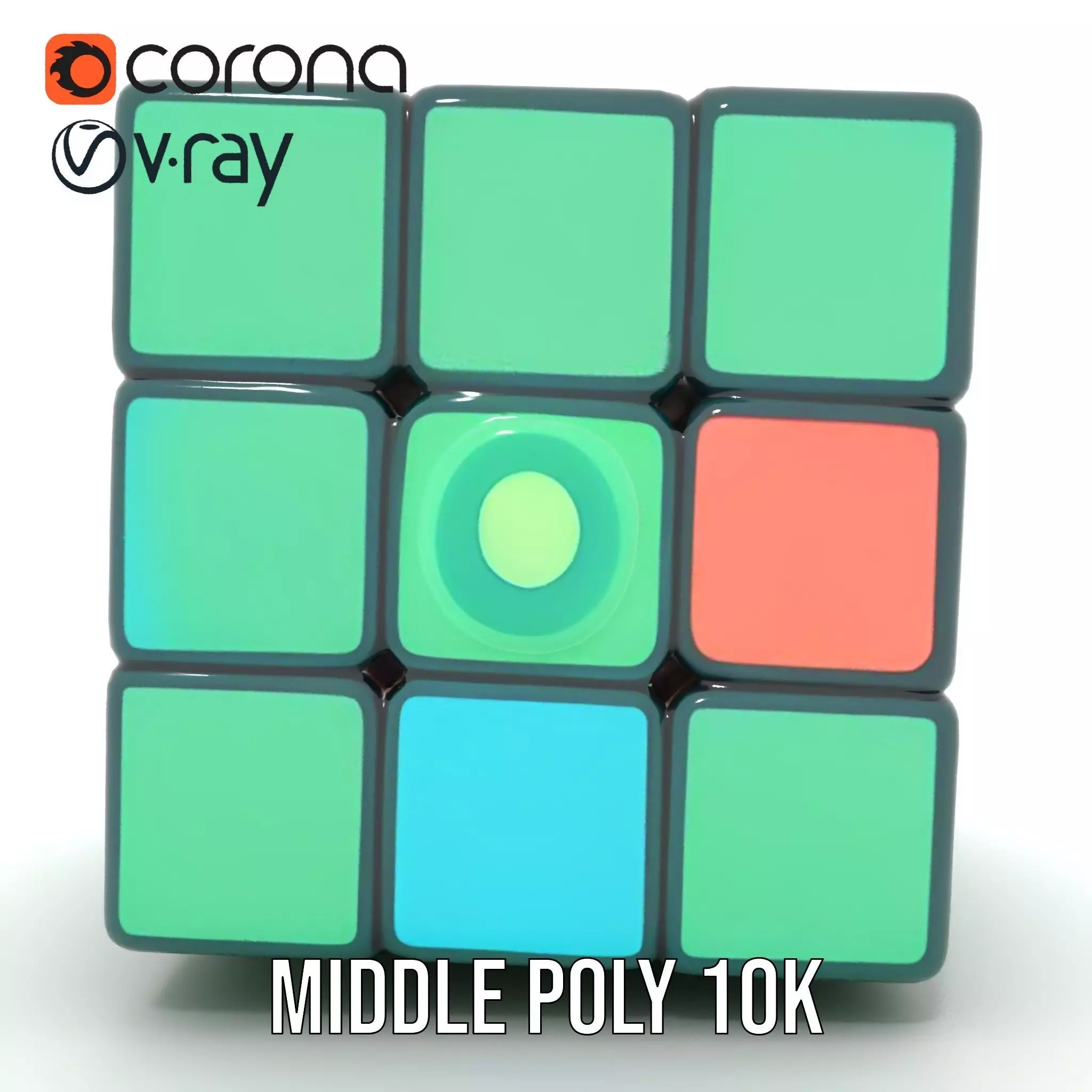 Vibrant Cube Puzzle model pack Low-poly 3D model_12