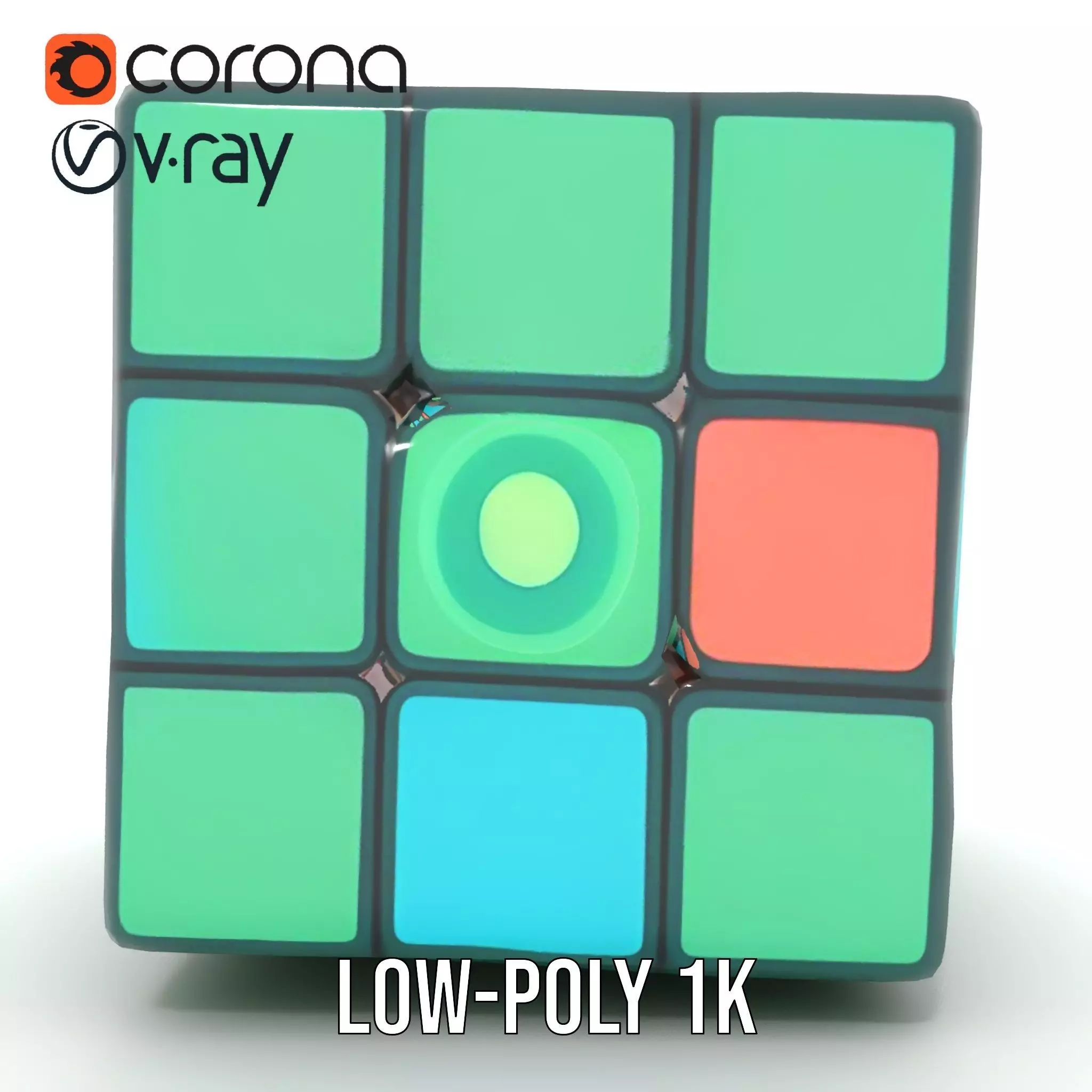 Vibrant Cube Puzzle model pack Low-poly 3D model_15