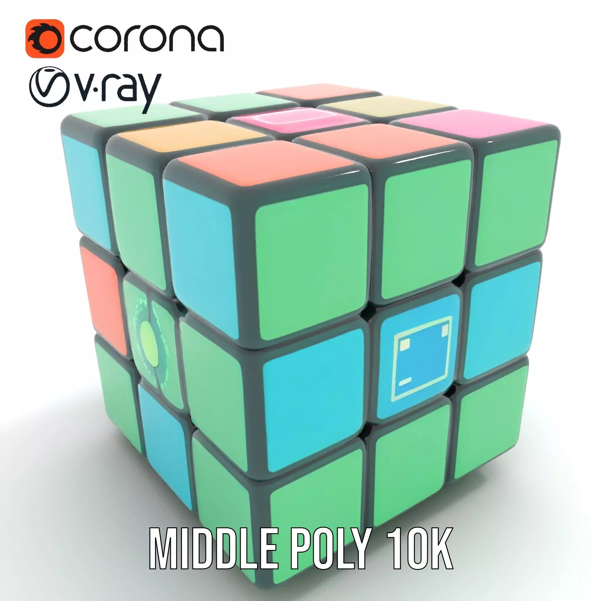 Vibrant Cube Puzzle model pack Low-poly 3D model_20