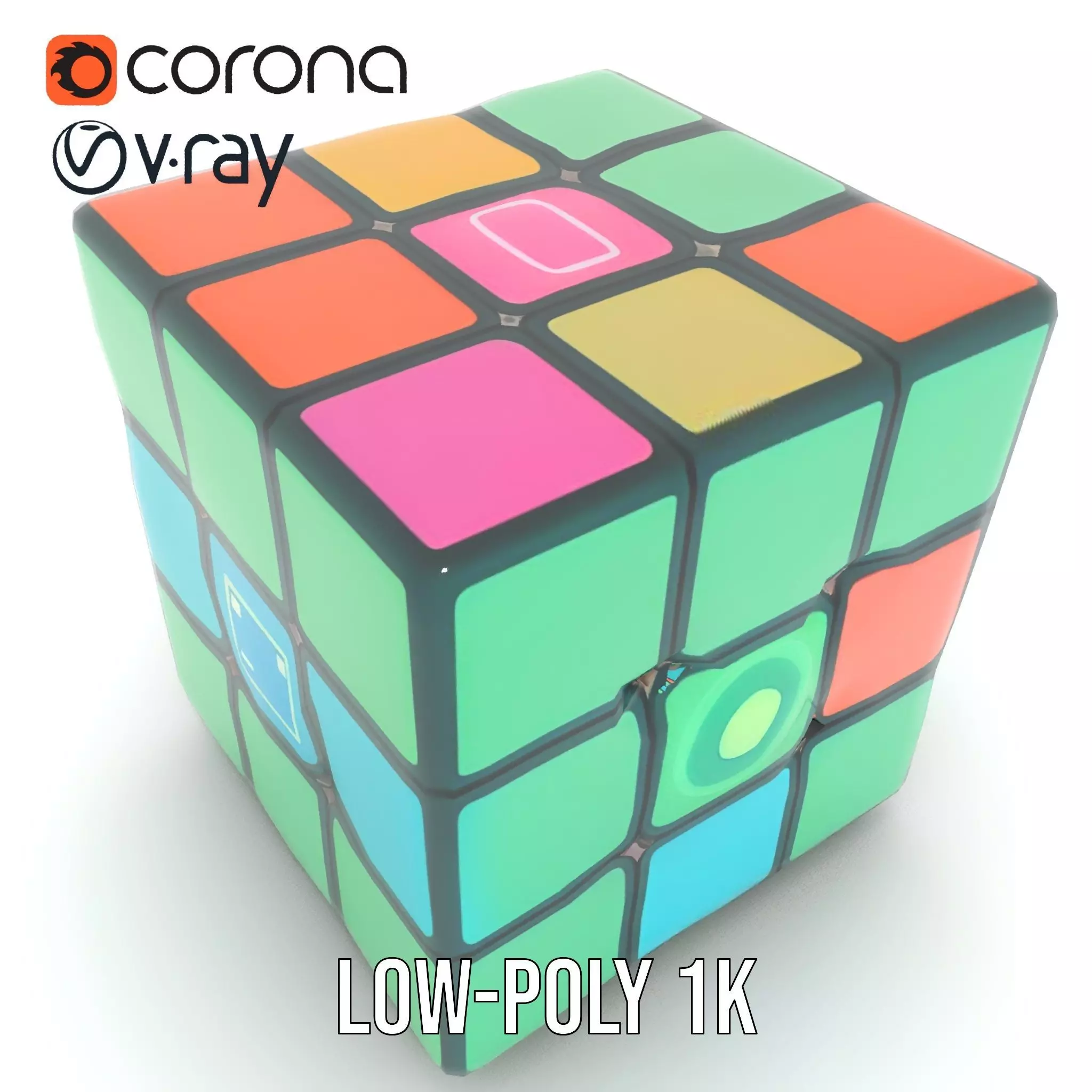 Vibrant Cube Puzzle model pack Low-poly 3D model_10