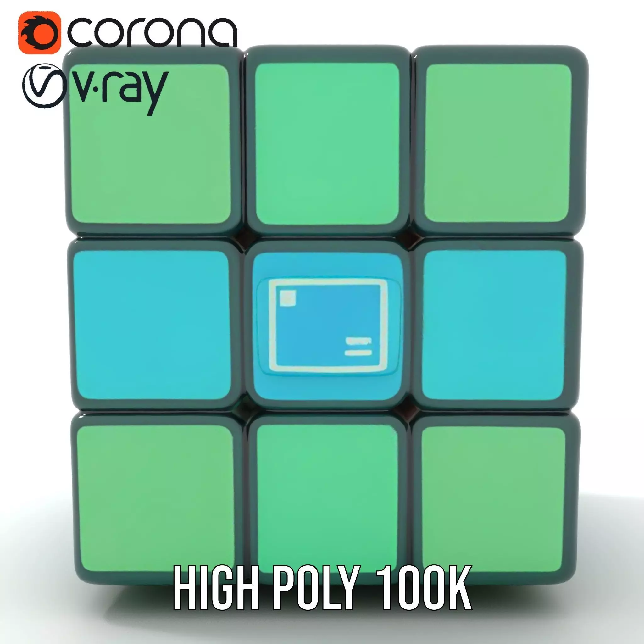 Vibrant Cube Puzzle model pack Low-poly 3D model_22