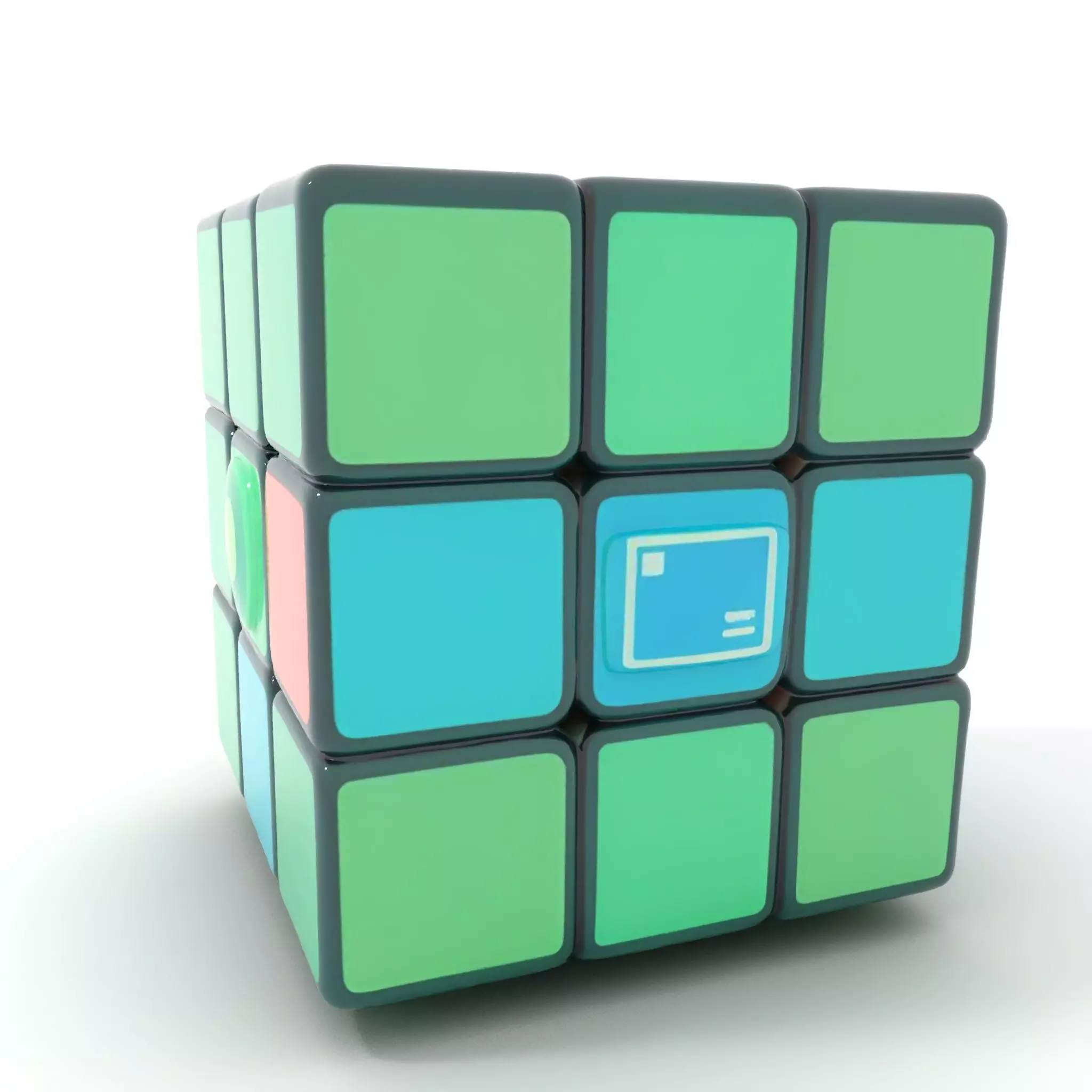 Vibrant Cube Puzzle model pack Low-poly 3D model_0