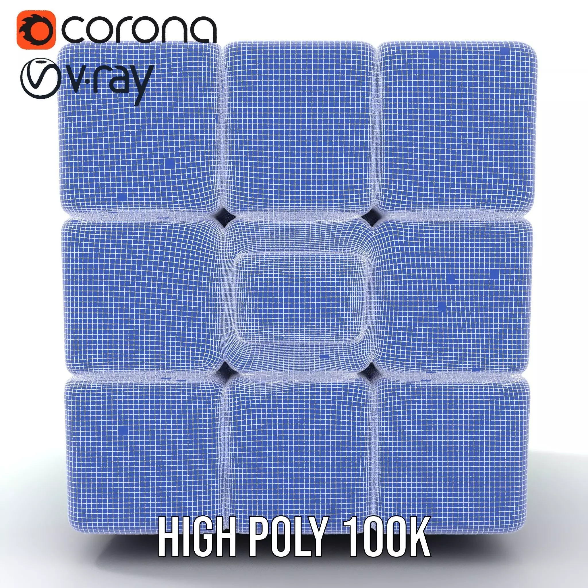 Vibrant Cube Puzzle model pack Low-poly 3D model_33