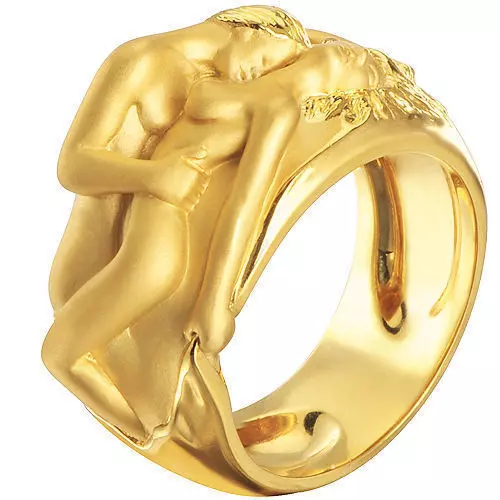 Ring with man and woman 3D print model_0