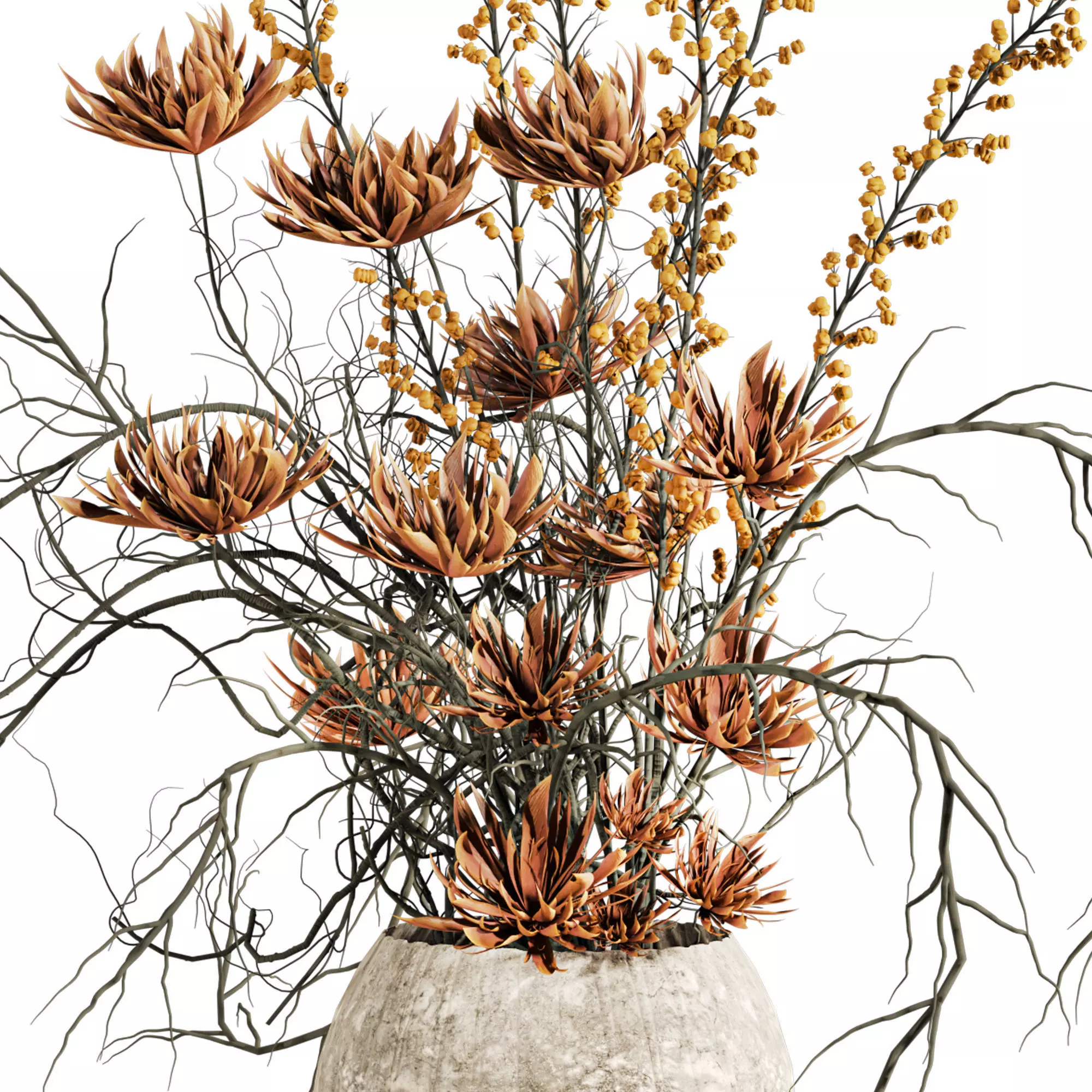 Autumn Bouquet 3D model_1