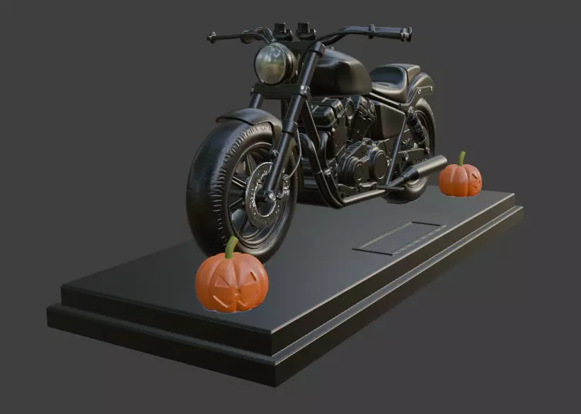 Halloween Motorbike 3D print model_0