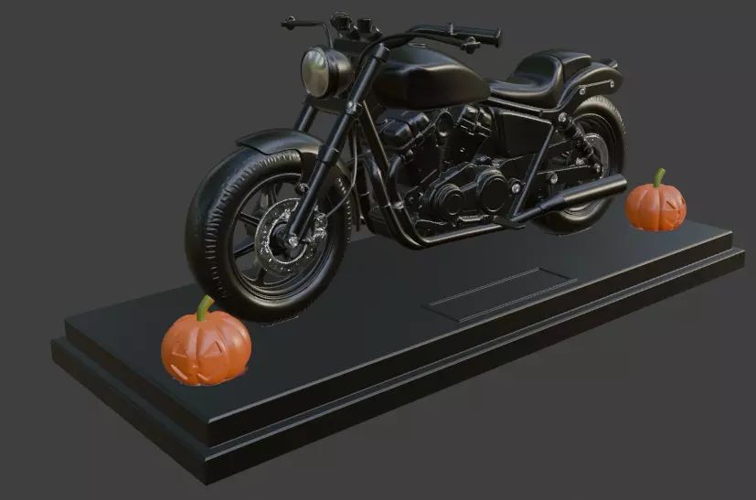 Halloween Motorbike 3D print model_4